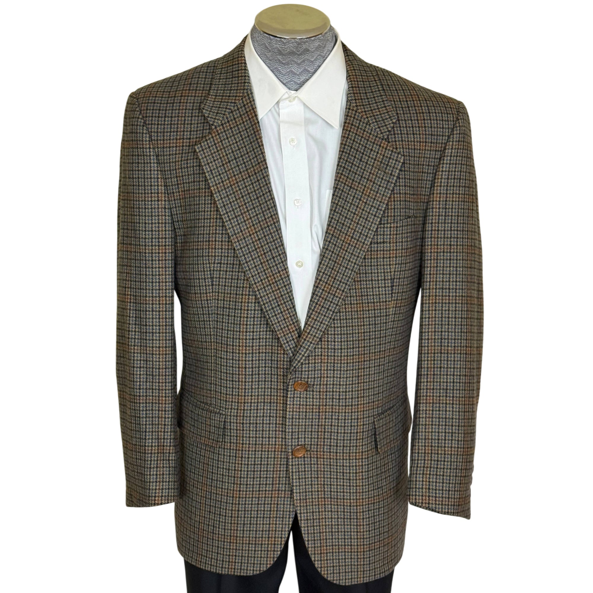 Vintage Burberrys Prorsum men's brown checked 100% cashmere sport coat