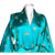 Vintage Silk Kimono Dressing Gown w Gold Butterflies Size L