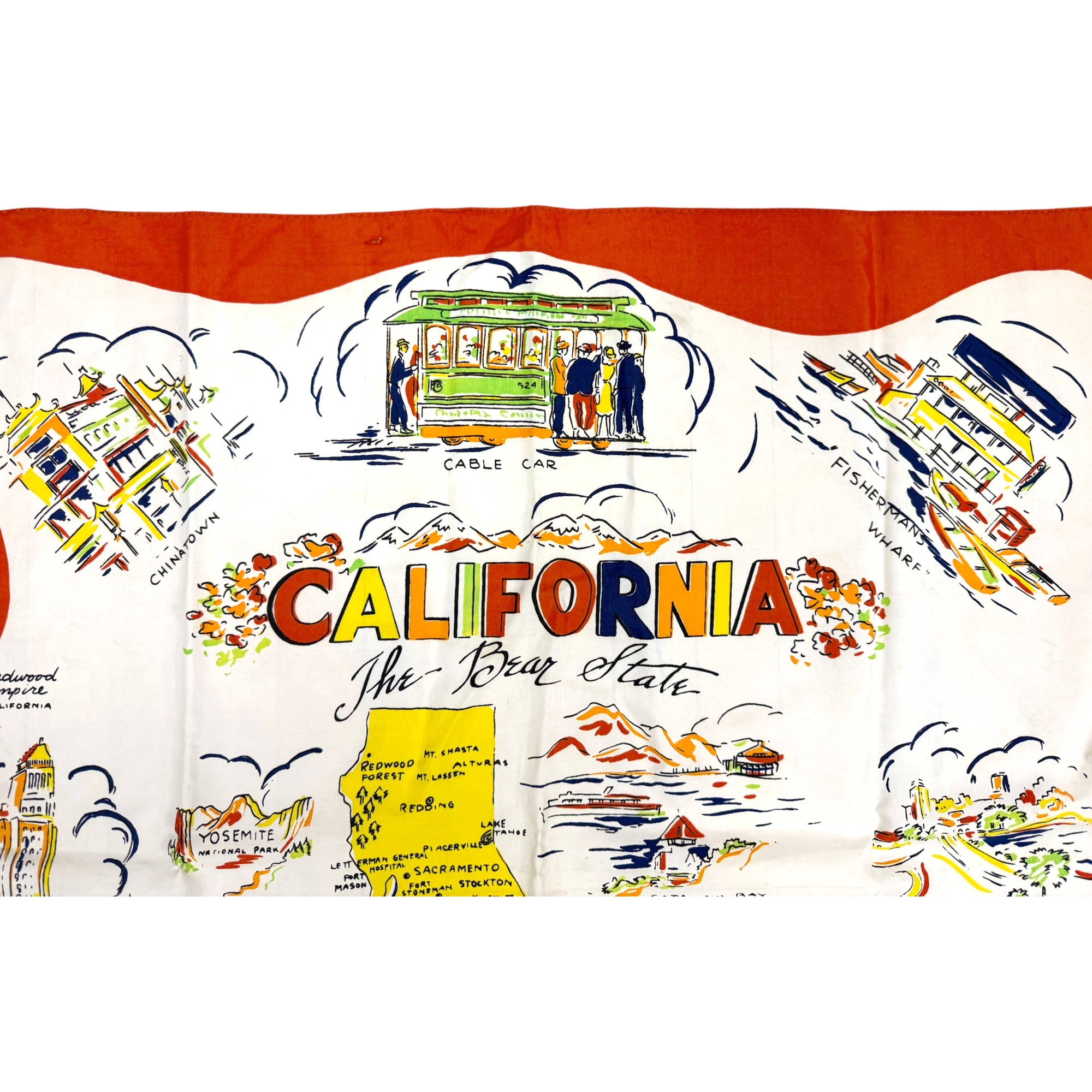  California  The Bear State novelty souvenir scarf