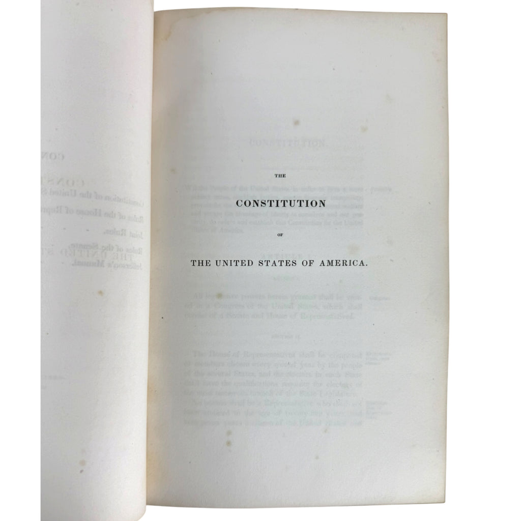 the constitution title page congressional rules book