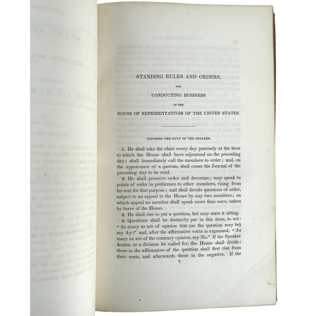 standing rules and orders house of representatives 1837