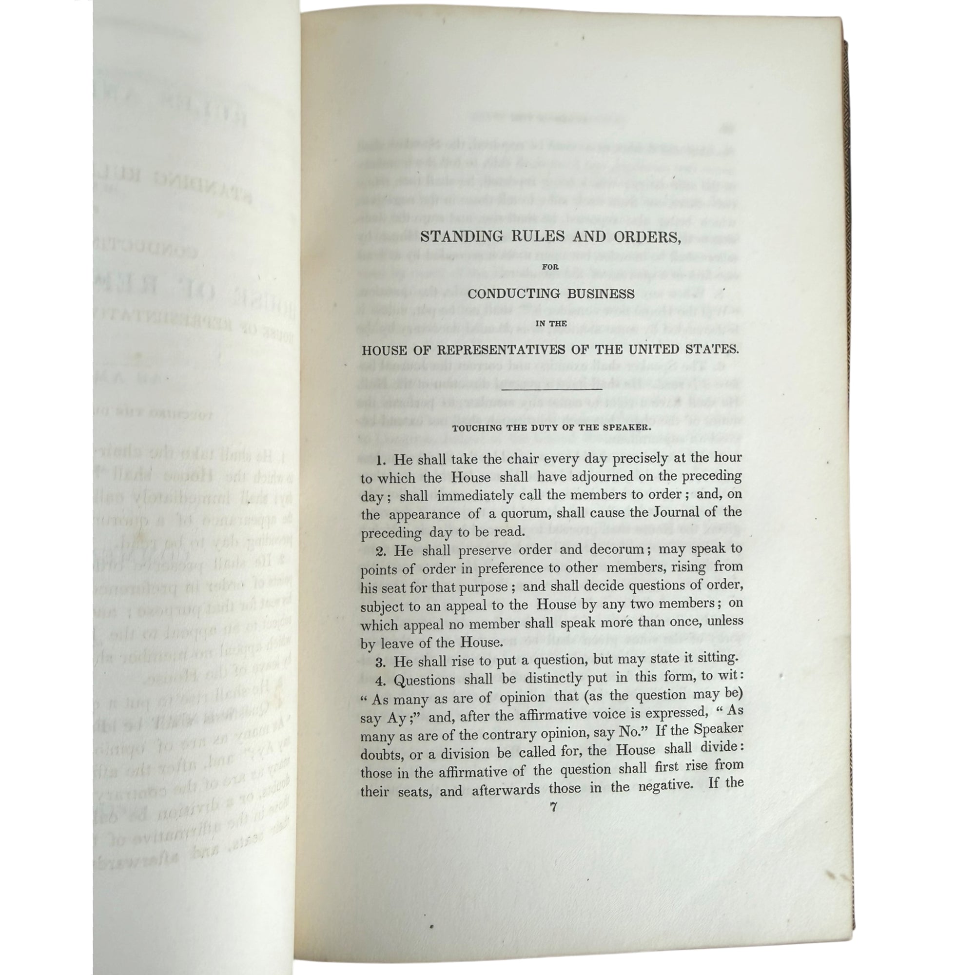 standing rules and orders house of representatives 1837