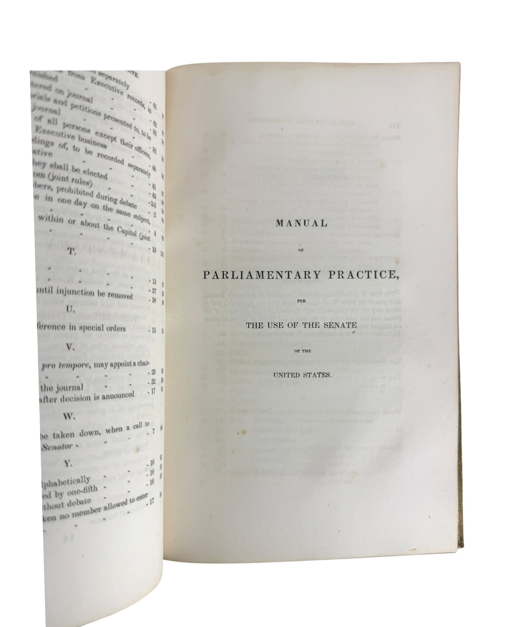 us senate parliamentary practice 1837 rules book