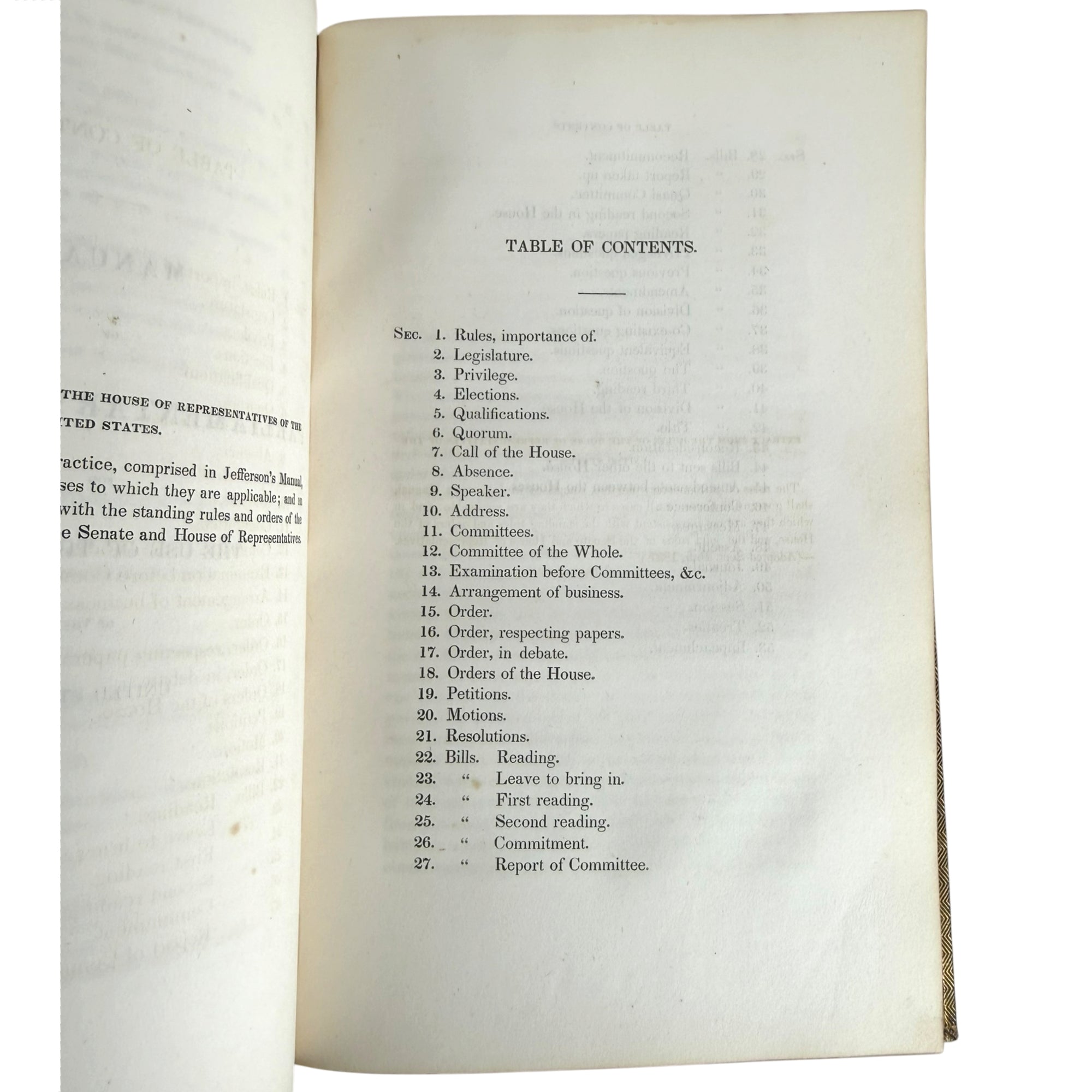 table of contents rules of the house
