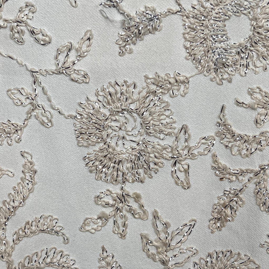 Vintage 1950s Cocktail Dress Embroidered Silk Crepe Cameo NY