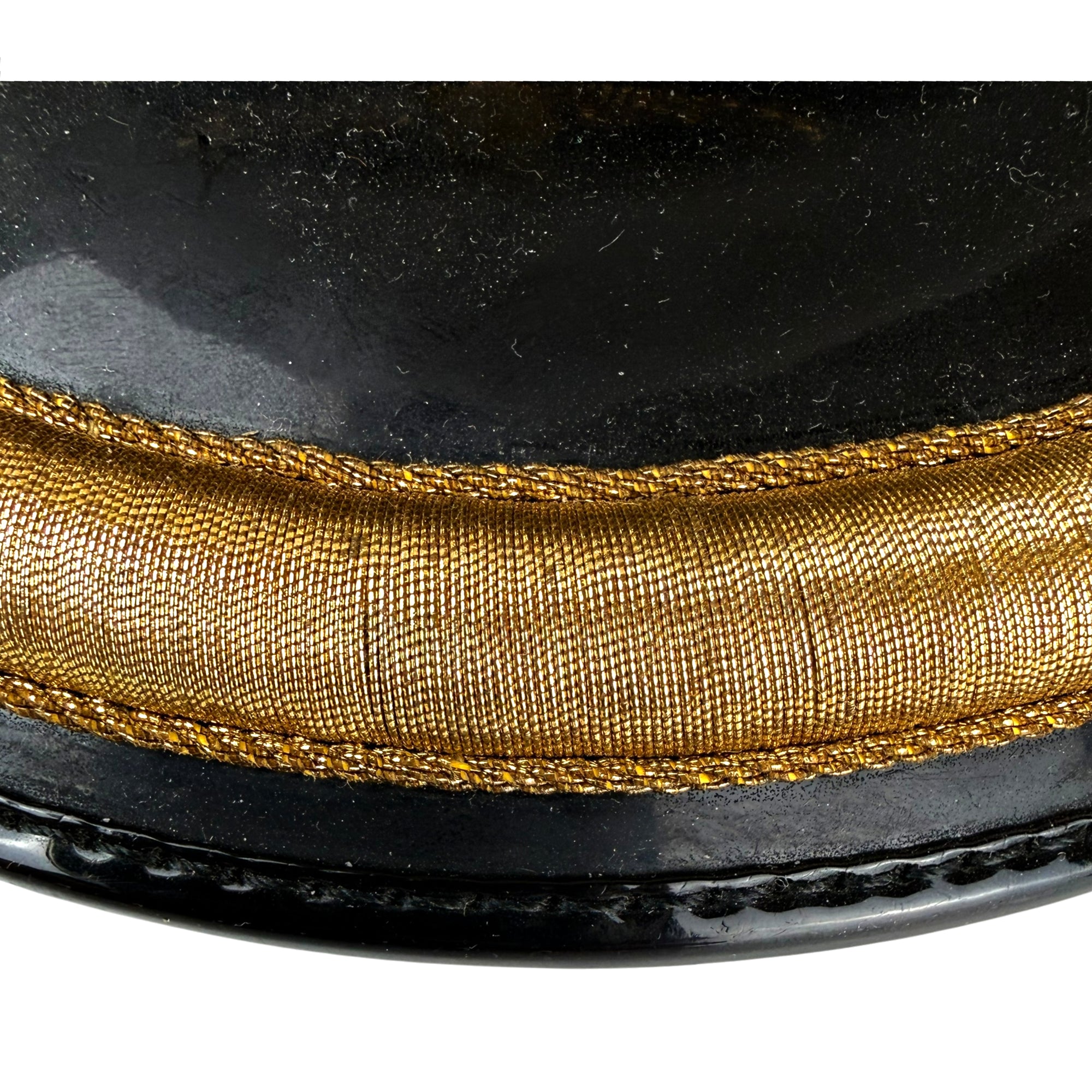 close up bullion on cap visor
