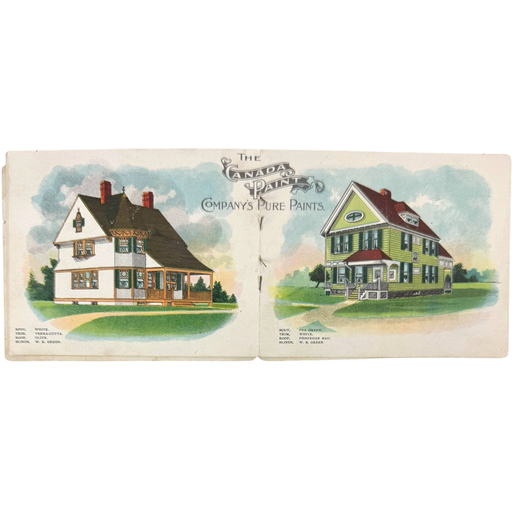 centre spread of Canada Paint Company architectural paint colour booklet