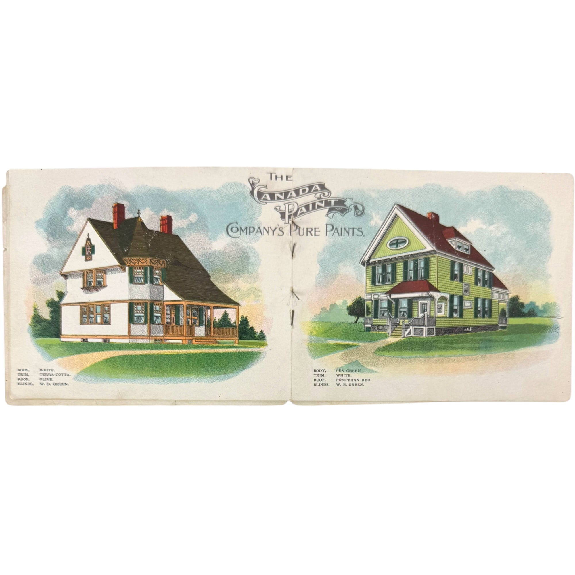 centre spread of Canada Paint Company architectural paint colour booklet