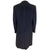 1970s Vintage Aquascutum Overcoat Navy Cashmere Blend Sz 40R