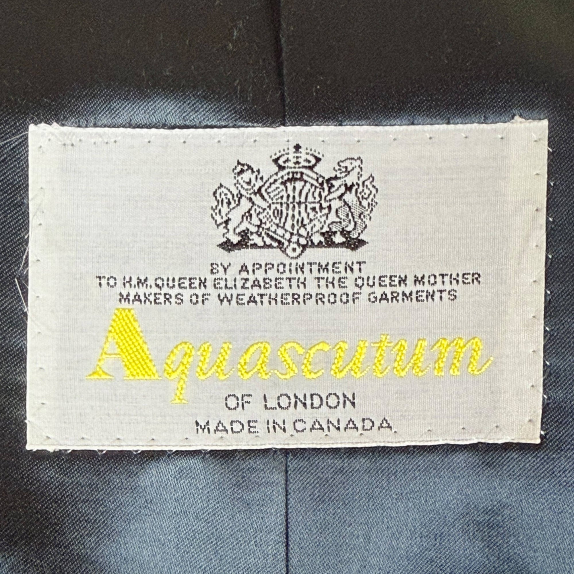 1970s Vintage Aquascutum Overcoat Navy Cashmere Blend Sz 40R