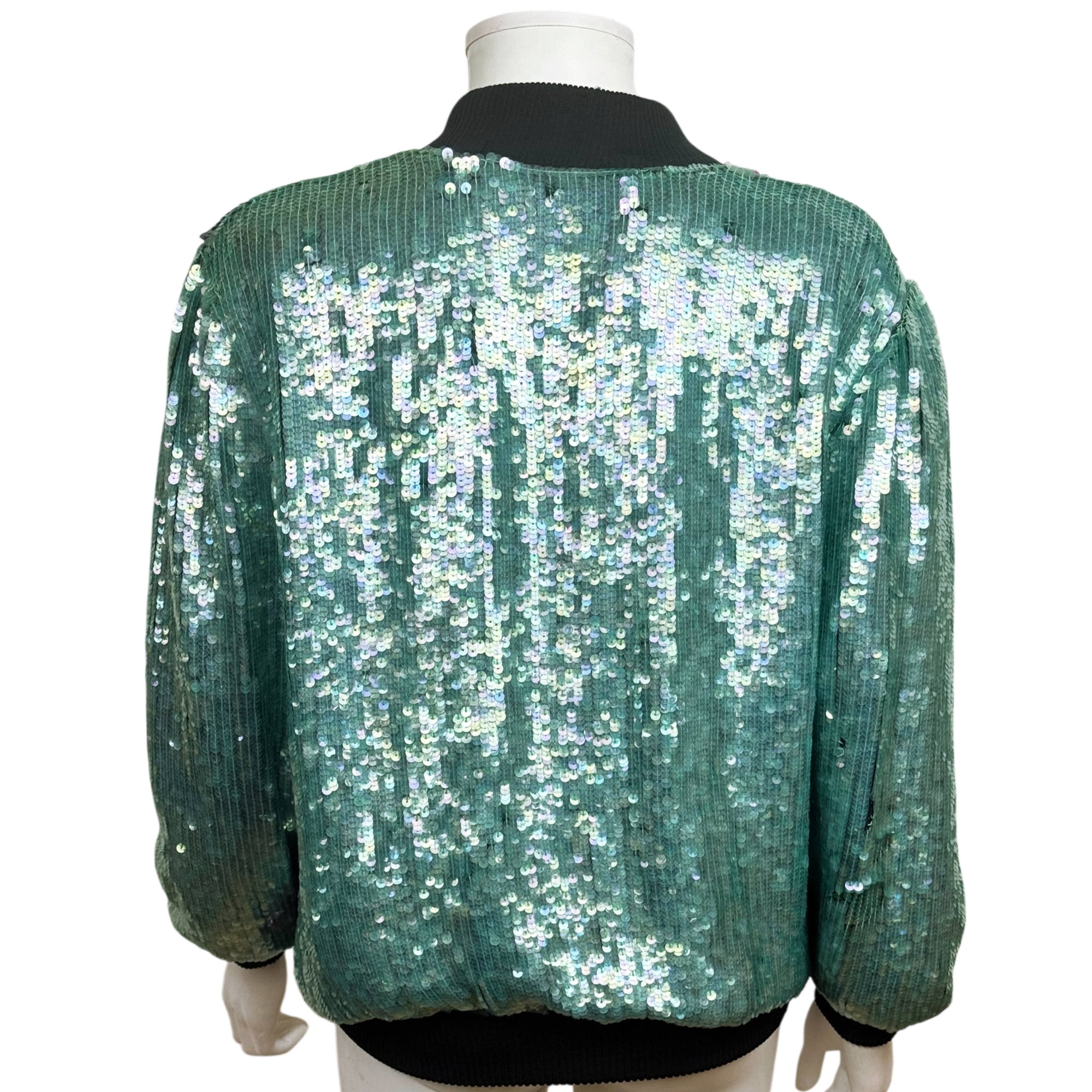 Vintage Sequinned Bomber Jacket by Candlelight – Made in India