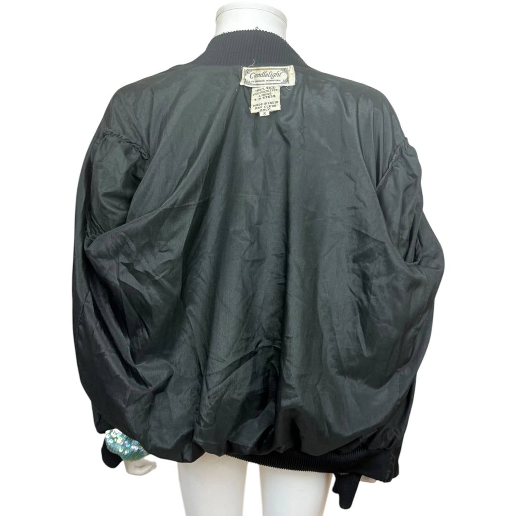 Vintage Sequinned Bomber Jacket by Candlelight – Made in India