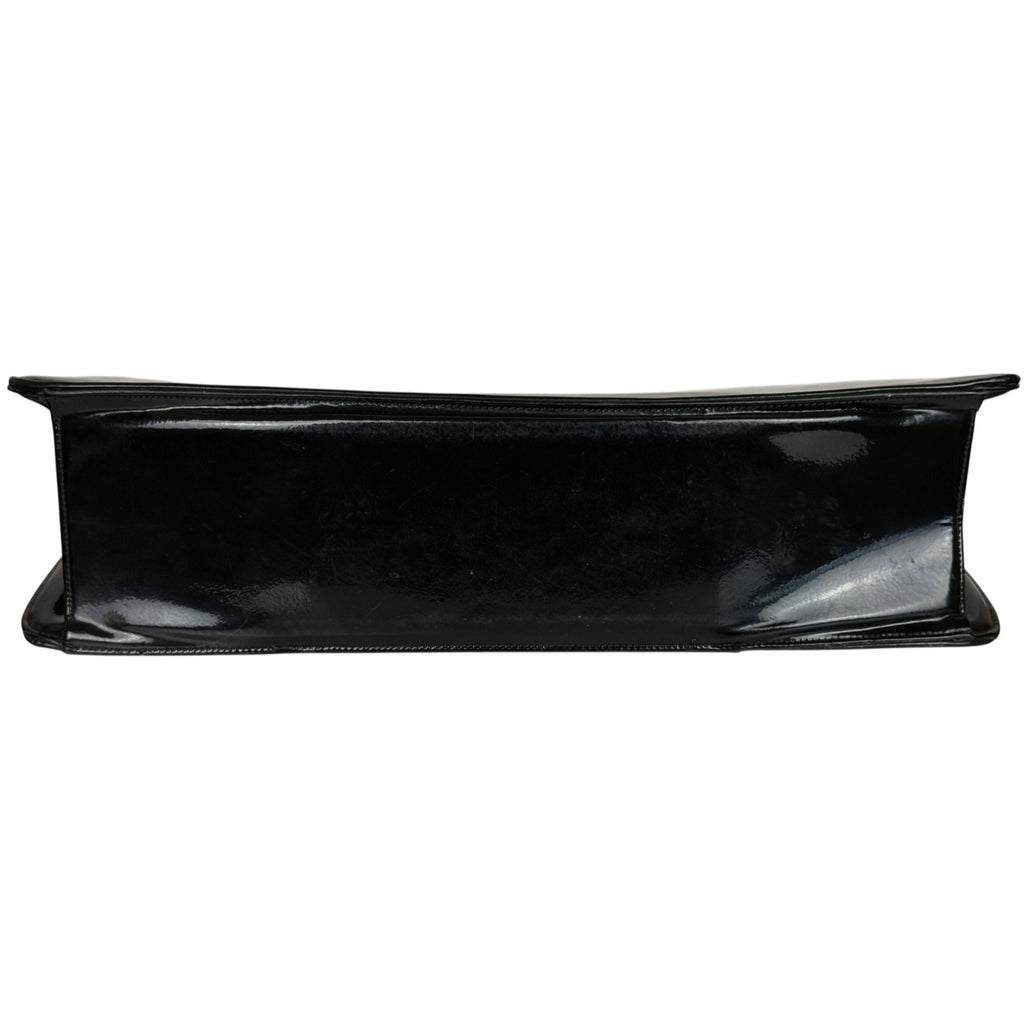 Vintage 1960s Handbag Capri Handbags Montreal Black Vinyl with Pearlescent Handle
