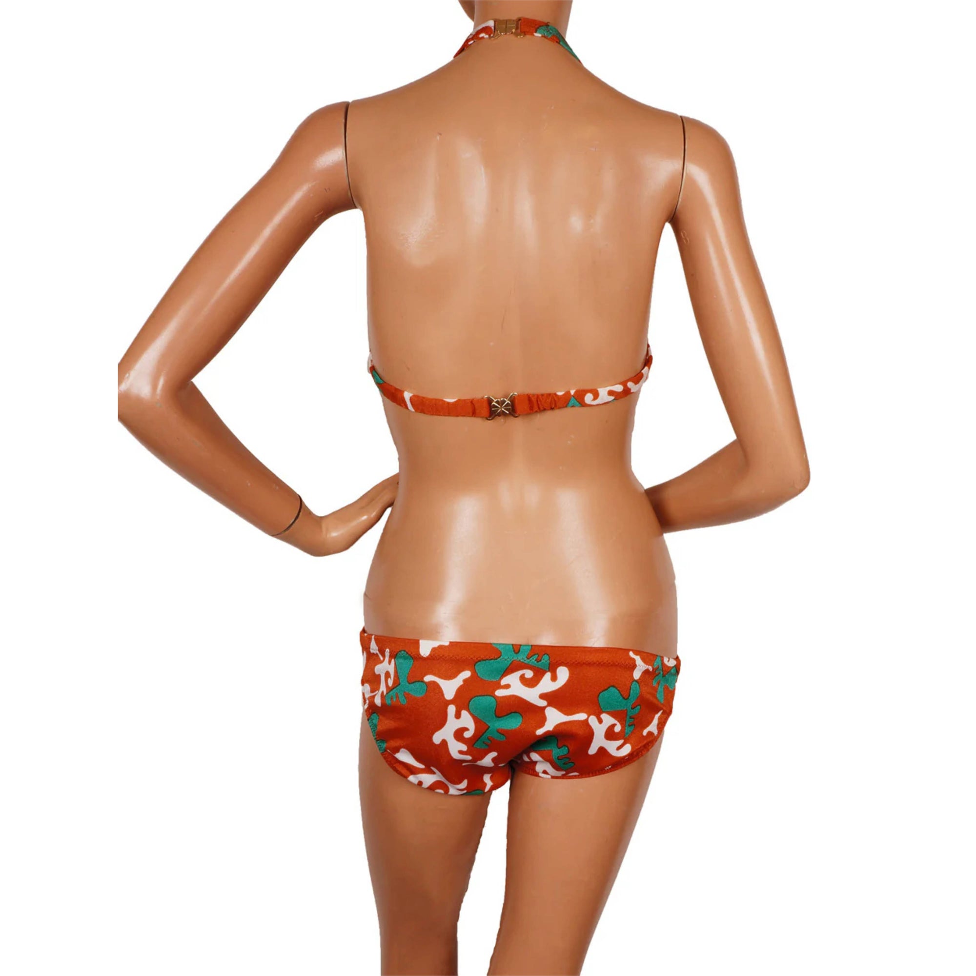 Vintage 70s Pierre Cardin Paris Mod Bikini Two Piece Swimsuit Size 8 / 10