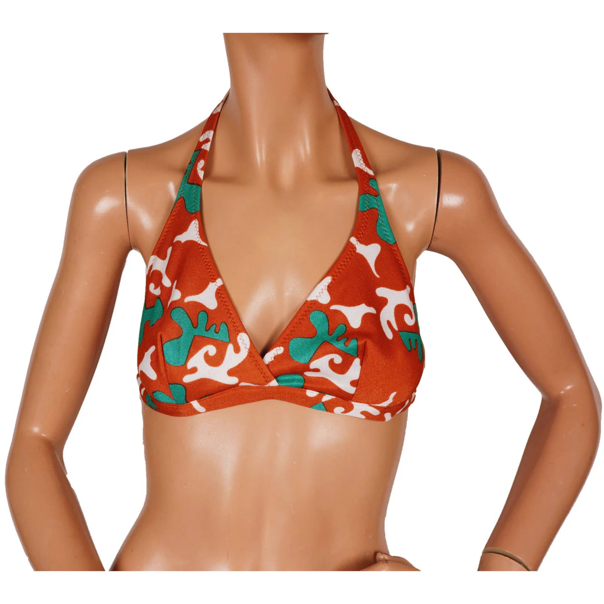 Vintage 70s Pierre Cardin Paris Mod Bikini Two Piece Swimsuit Size 8 / 10