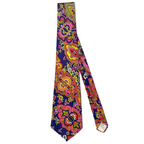 1970s Vintage Psychedelic Tie Carducci Italy Mens Necktie