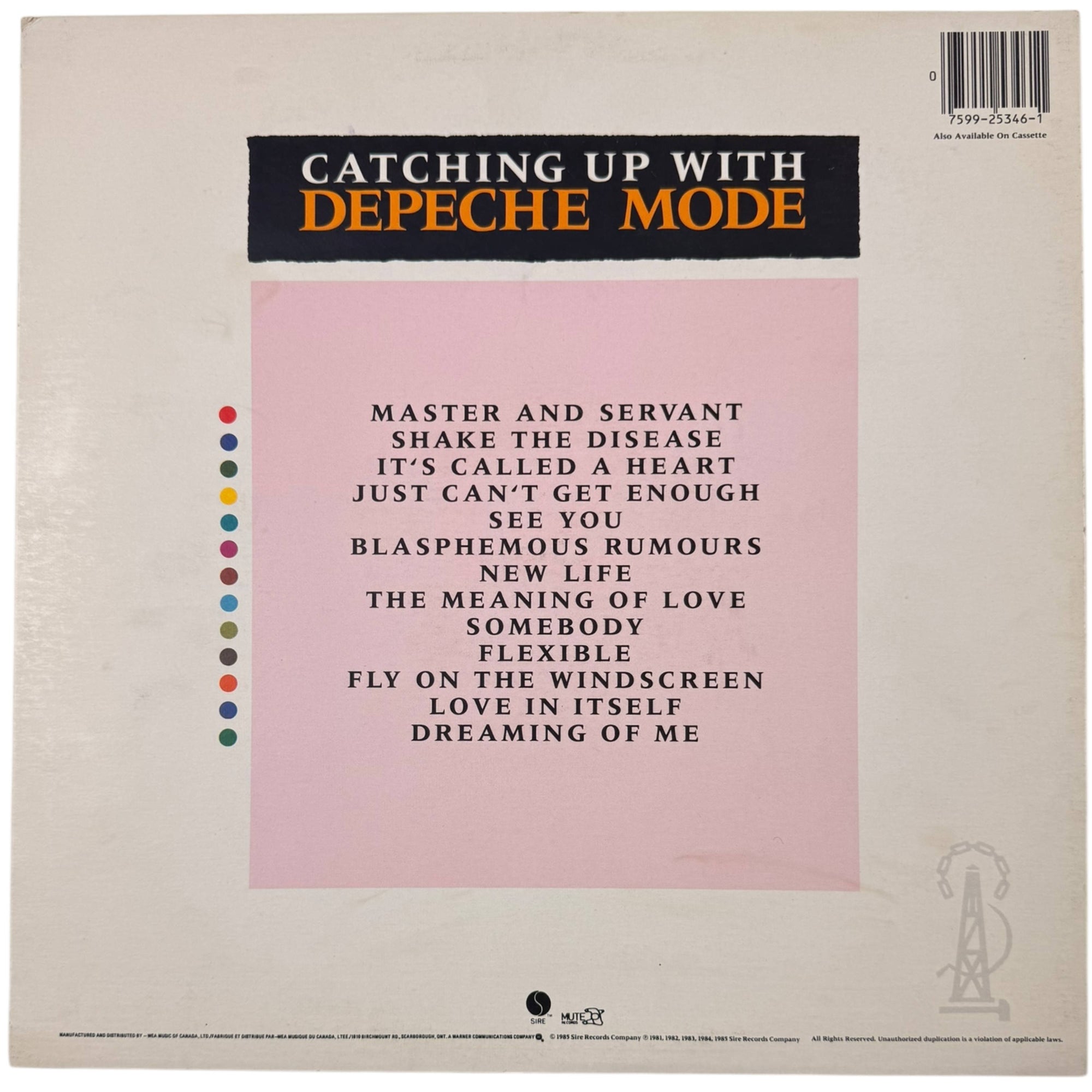 Catching Up with Depeche Mode LP Vinyl Record 1985 Near Mint