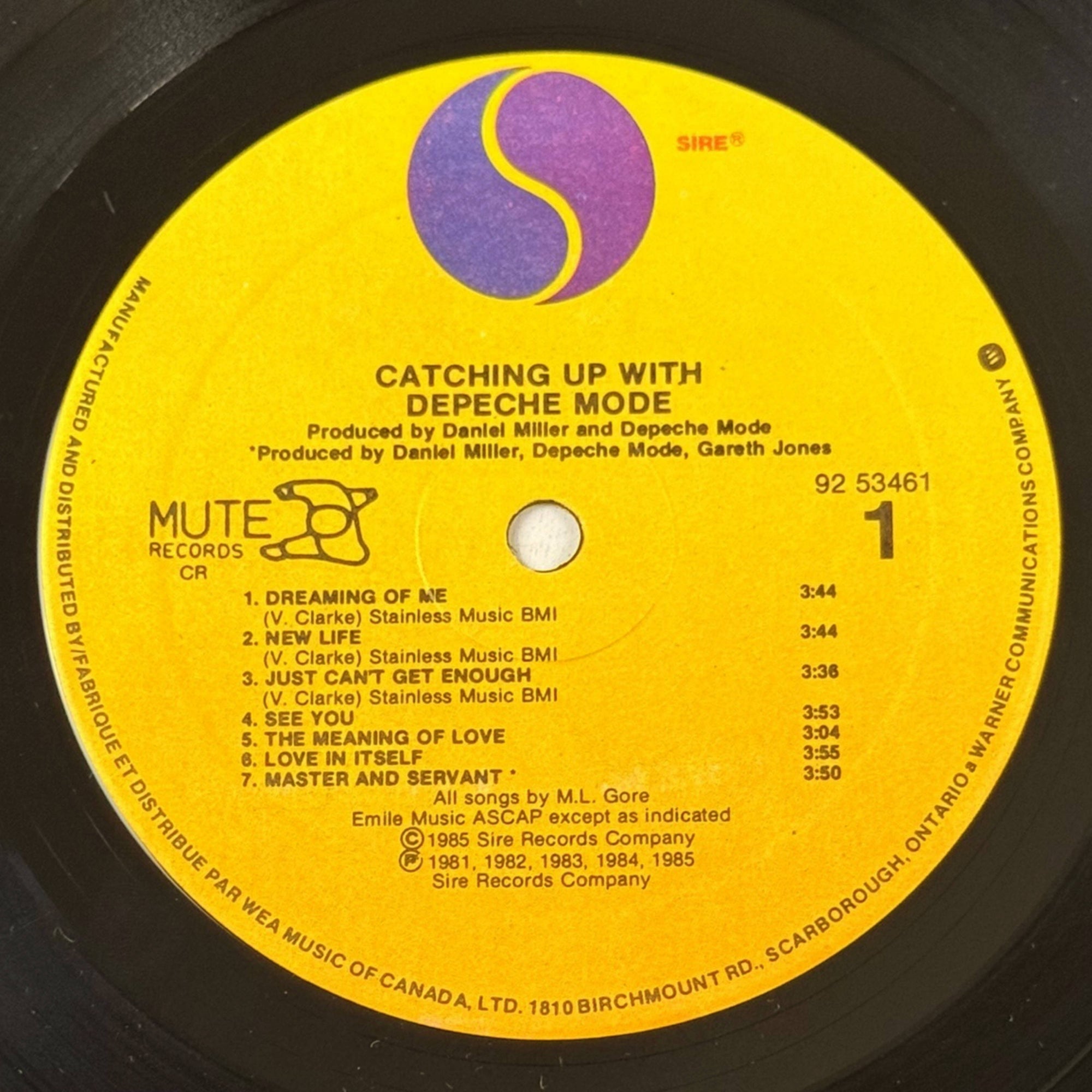 Catching Up with Depeche Mode LP Vinyl Record 1985 Near Mint