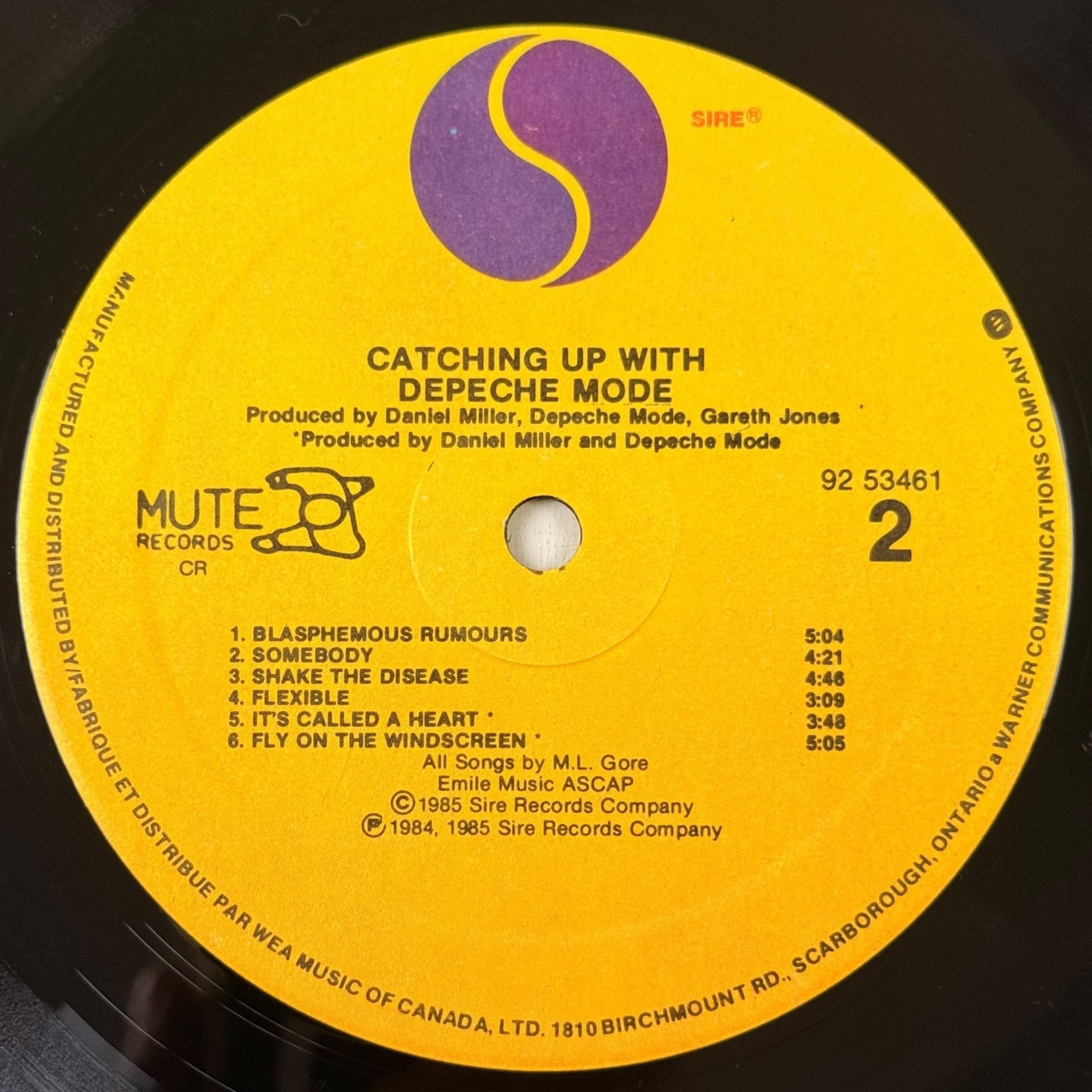 Catching Up with Depeche Mode LP Vinyl Record 1985 Near Mint