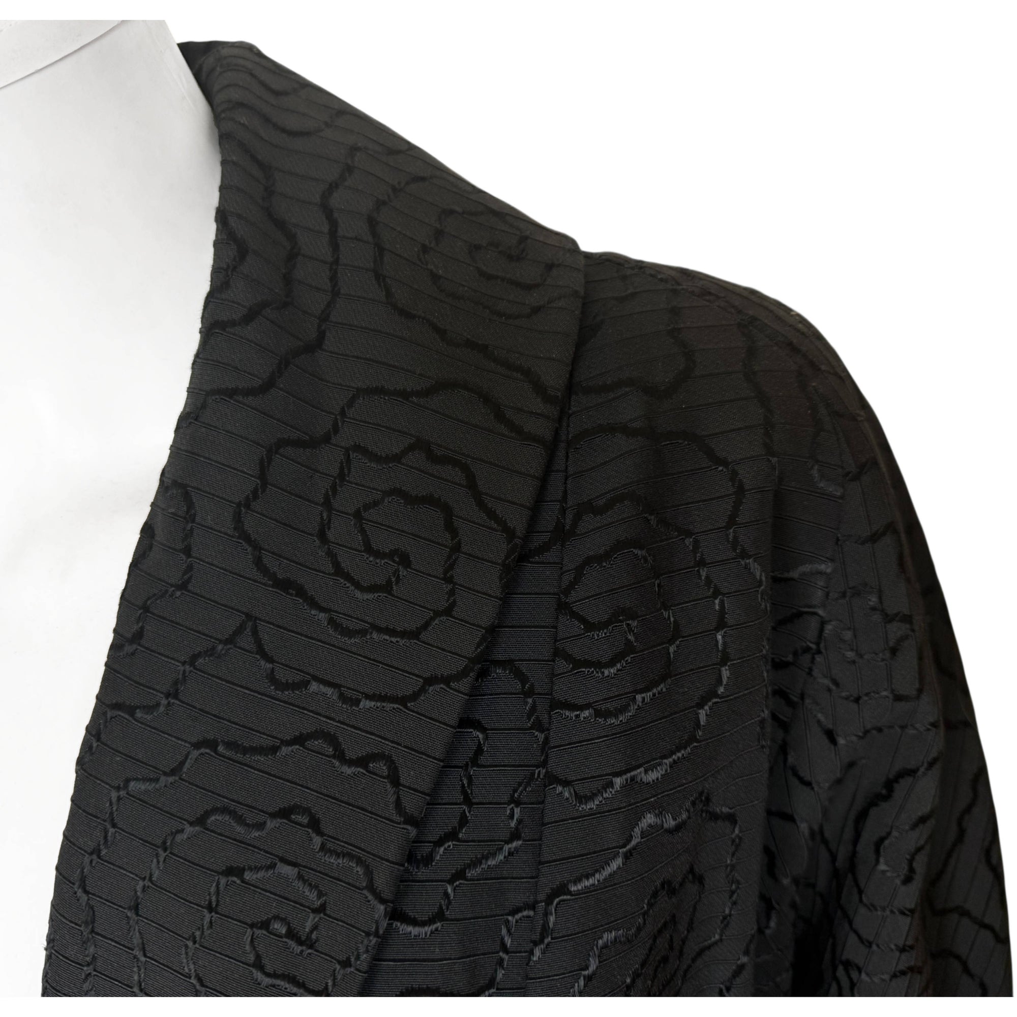 close up embroidered 50s swing coat