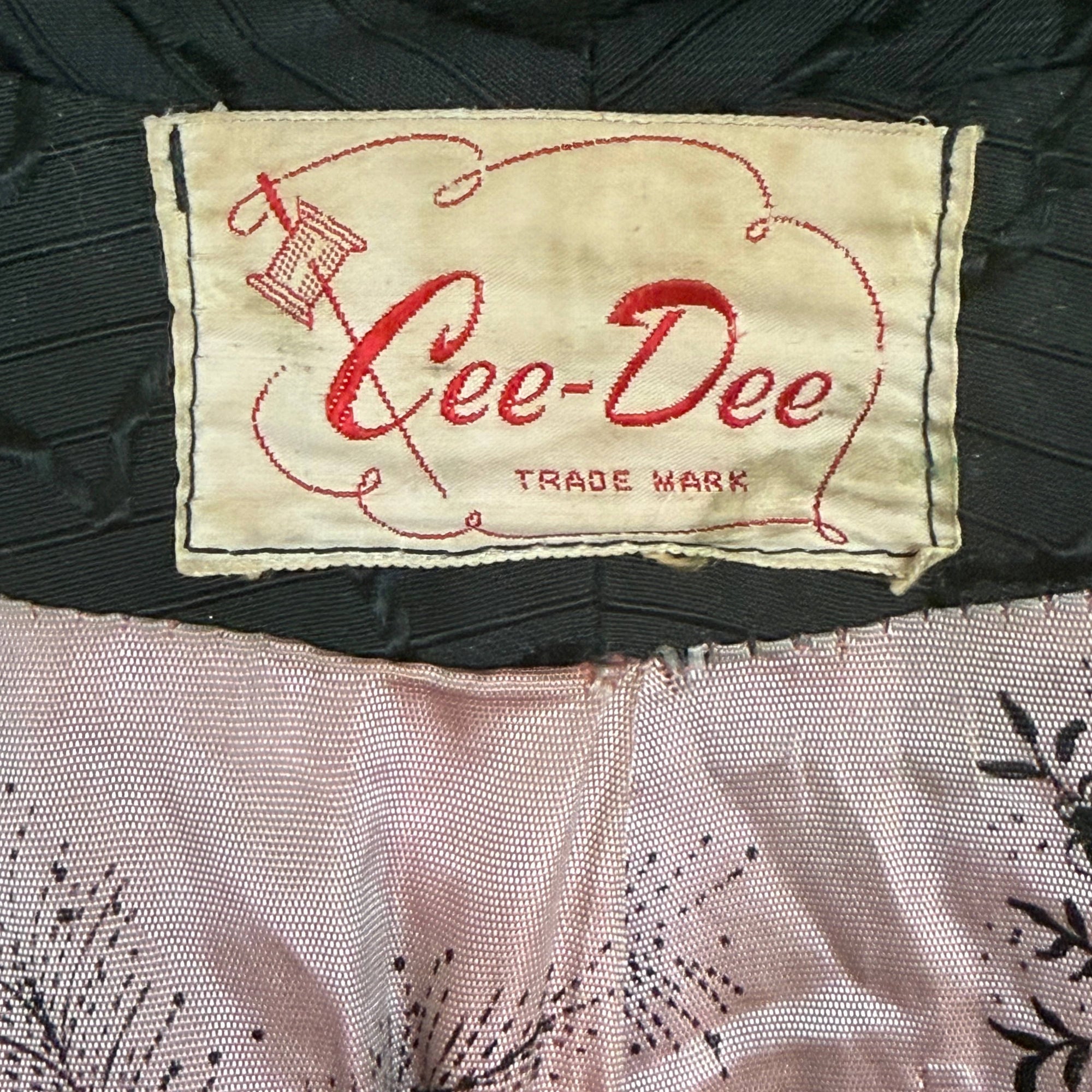 1950s cee-dee coat label