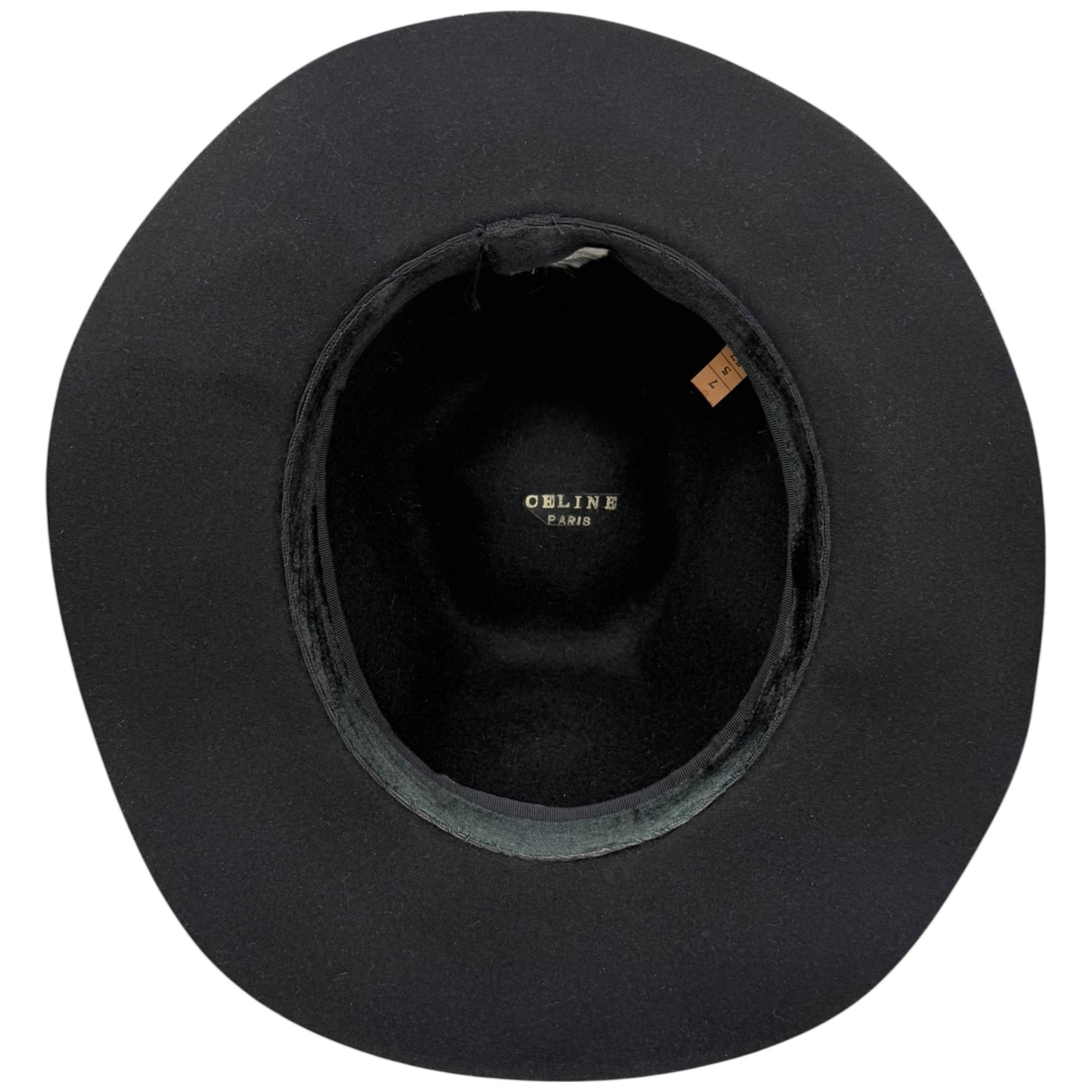 1980s Vintage Celine Paris Fur Felt Fedora Ladies Hat Size 7