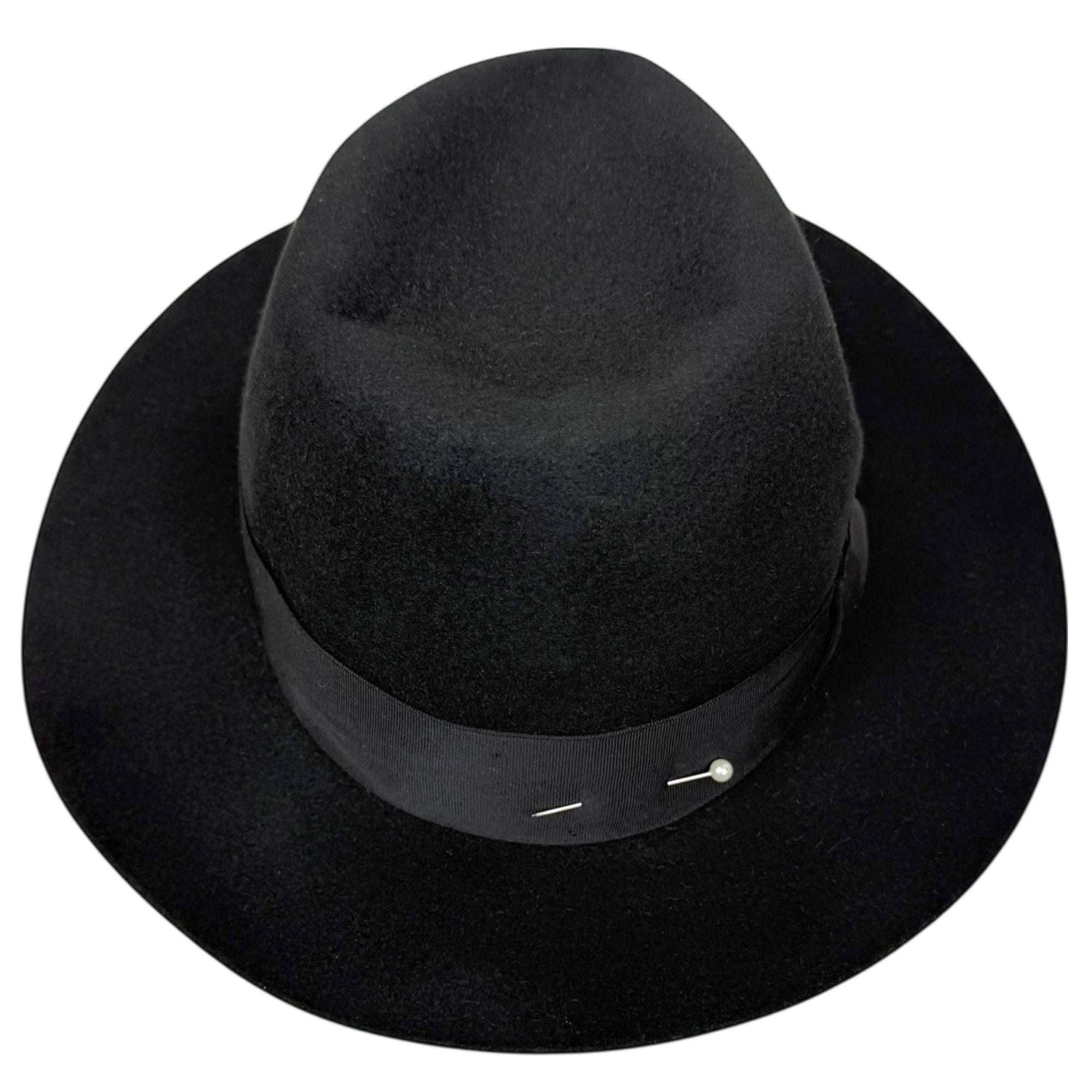 1980s Vintage Celine Paris Fur Felt Fedora Ladies Hat Size 7