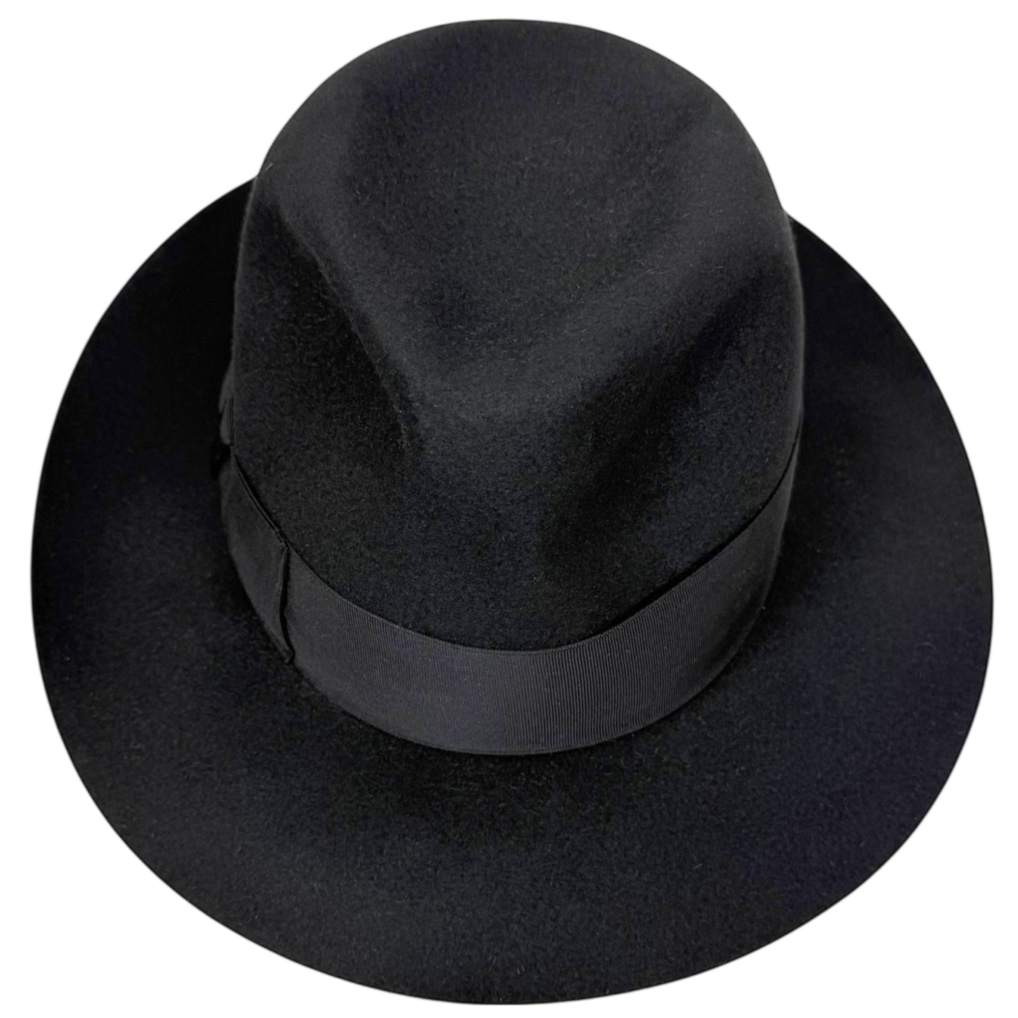 1980s Vintage Celine Paris Fur Felt Fedora Ladies Hat Size 7