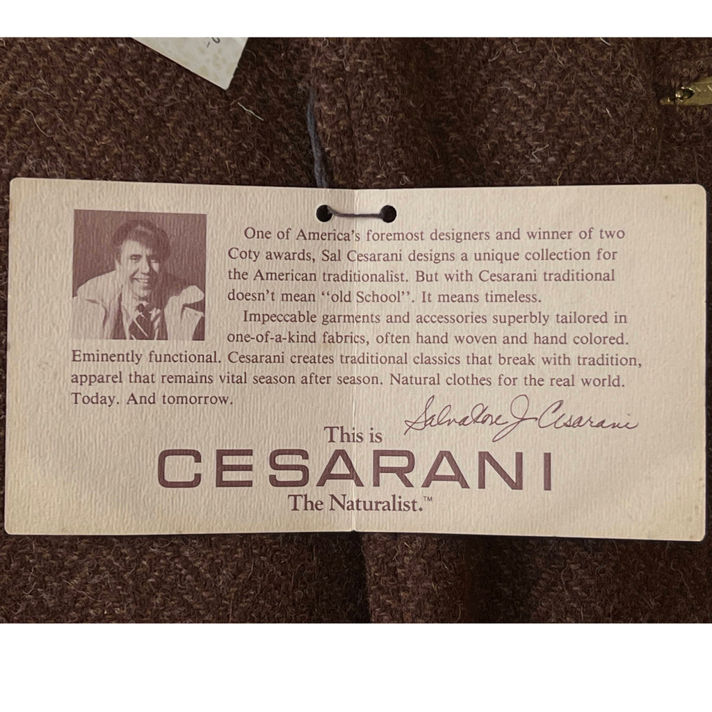 Vintage 1980 Sal Cesarani Reversible Jacket NWT Size M
