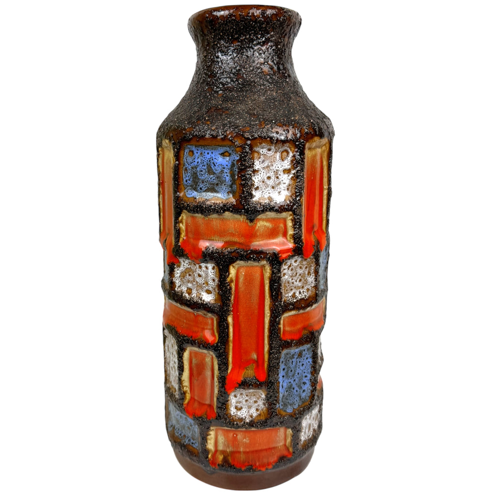 vintage chalvignac vase 1970s canadian pottery lava glaze