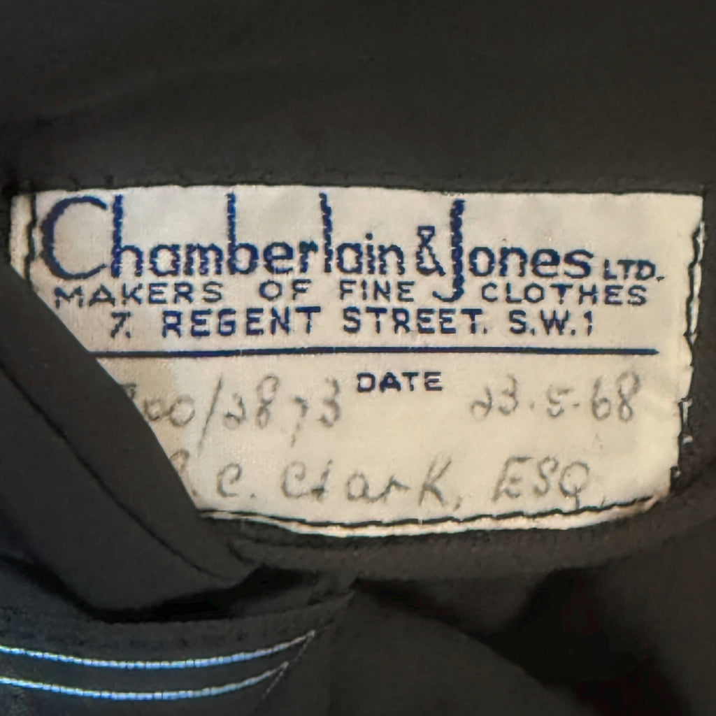 Vintage 1968 Tuxedo Jacket Chamberlain & Jones London Bespoke