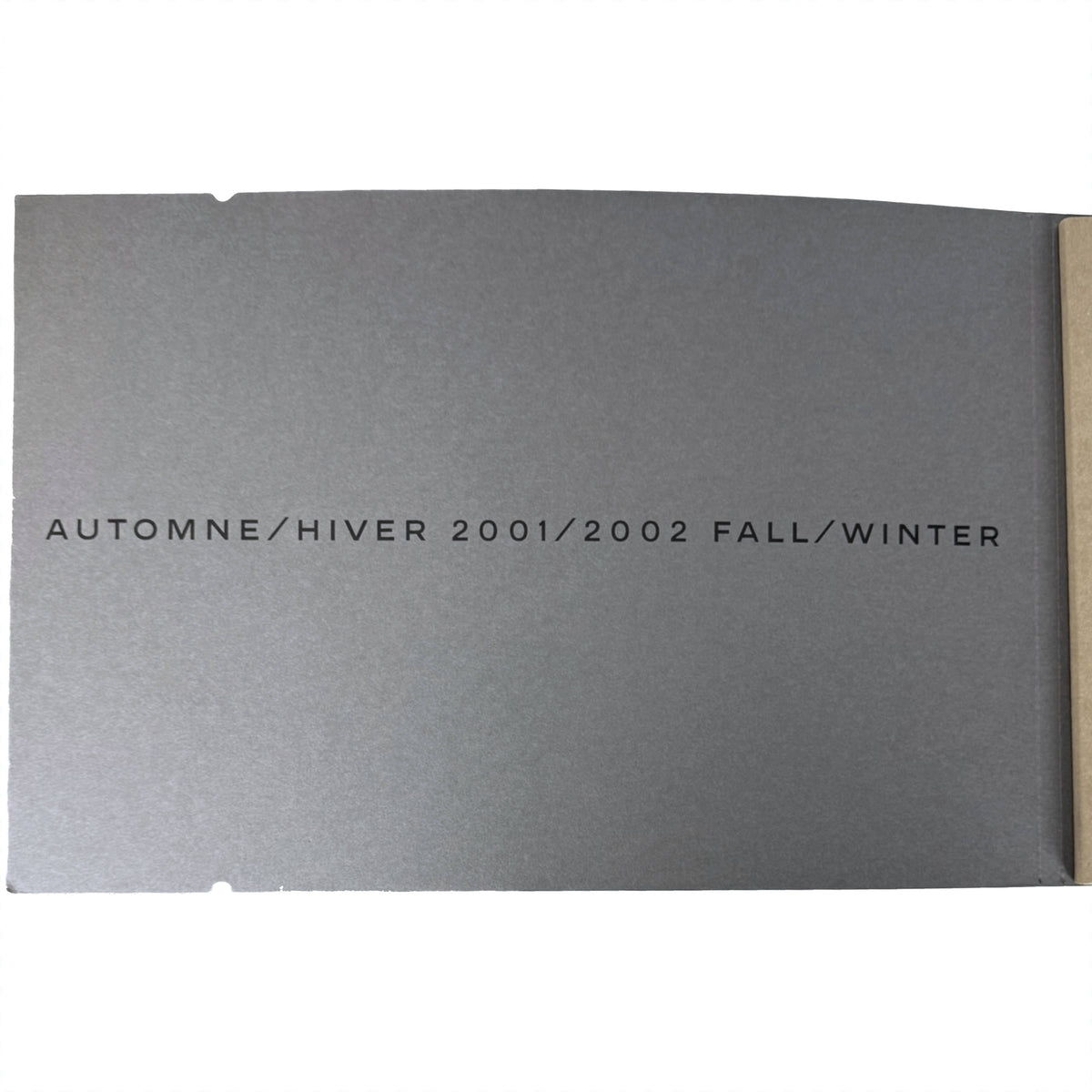Chanel Automne Hiver 2001 2002 Fall Winter lookbook title page