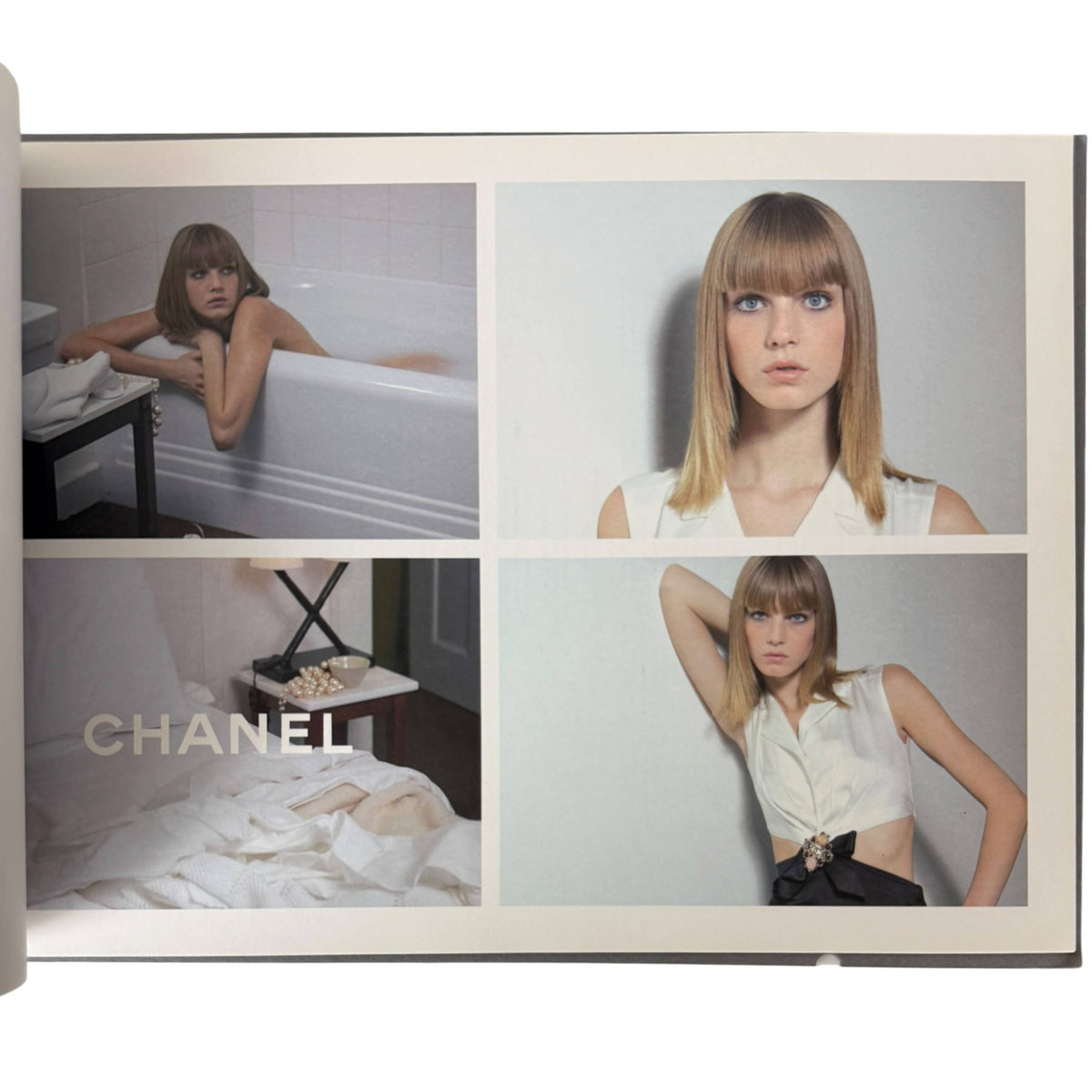 Chanel Fall Winter 2001 Karl Lagerfeld fashion photography white ensemble