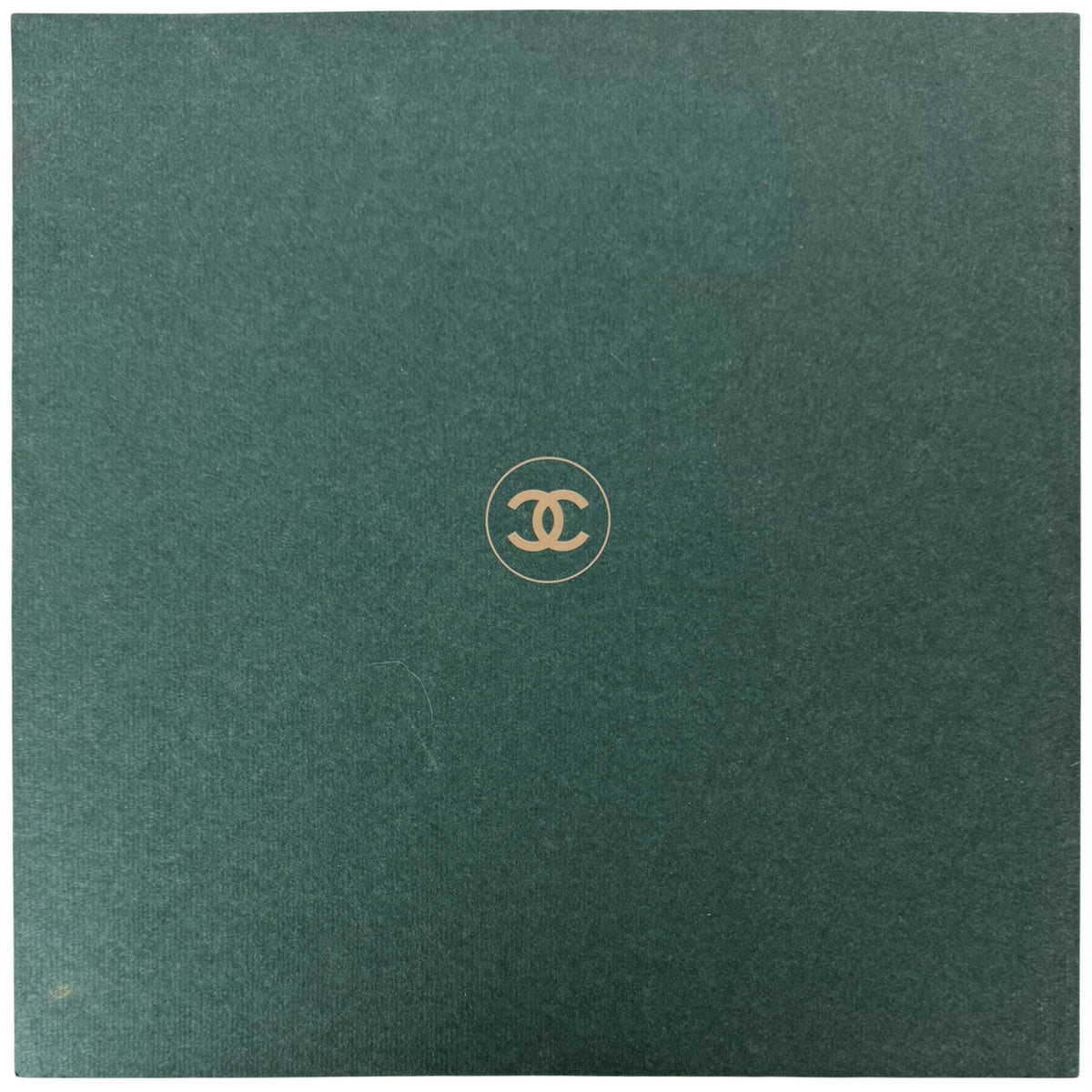 Chanel Croisière 1998 lookbook green back cover gold CC logo