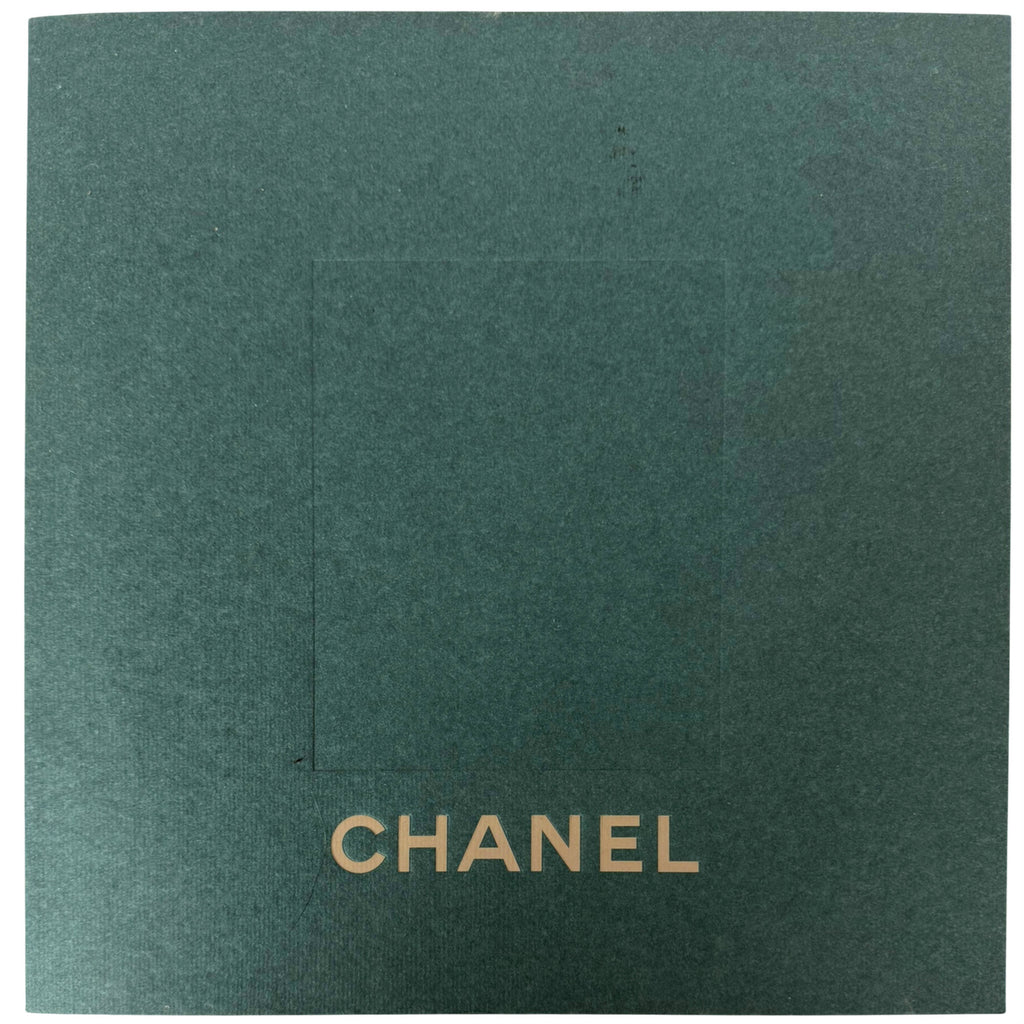 Chanel Croisière 1998 lookbook green cover with gold Chanel lettering