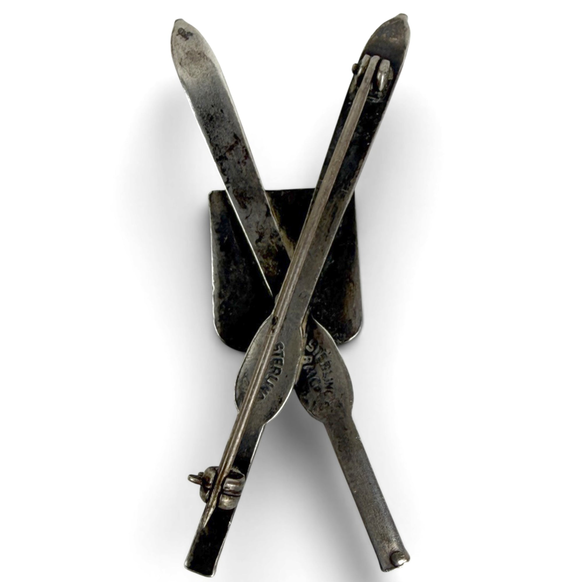 reverse of Breadner Manufacturing sterling silver Chantecler brooch