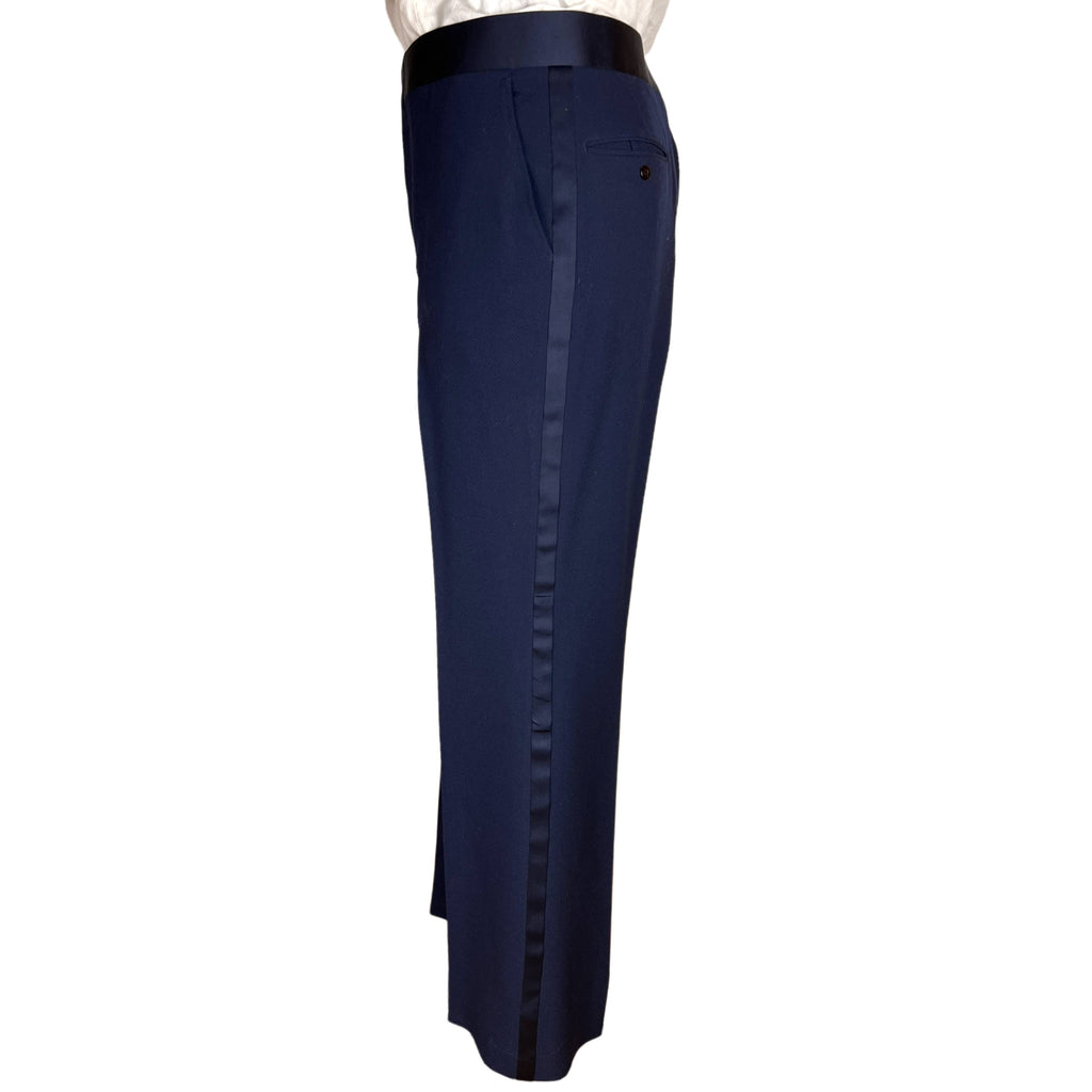 Vintage 1970s Blue Tuxedo Disco Era Dated 1976 Sz M L
