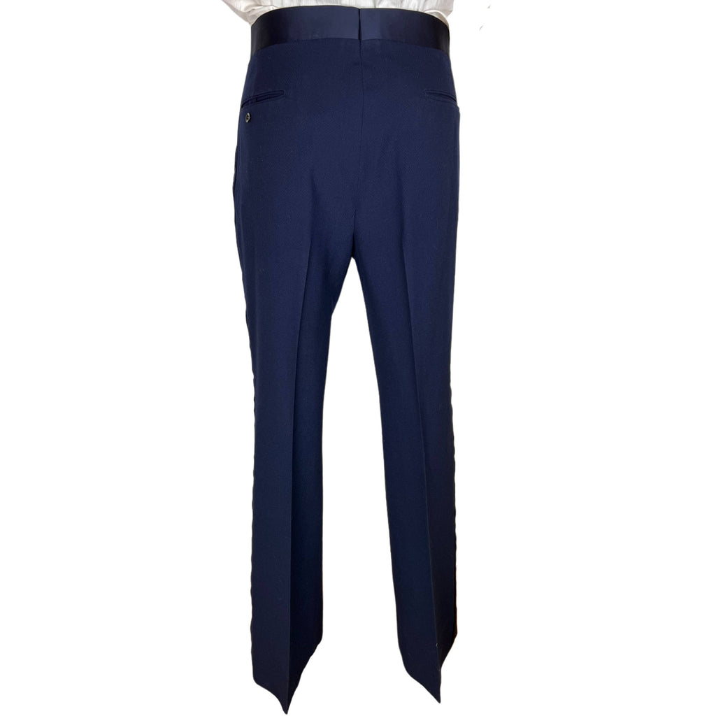 Vintage 1970s Blue Tuxedo Disco Era Dated 1976 Sz M L