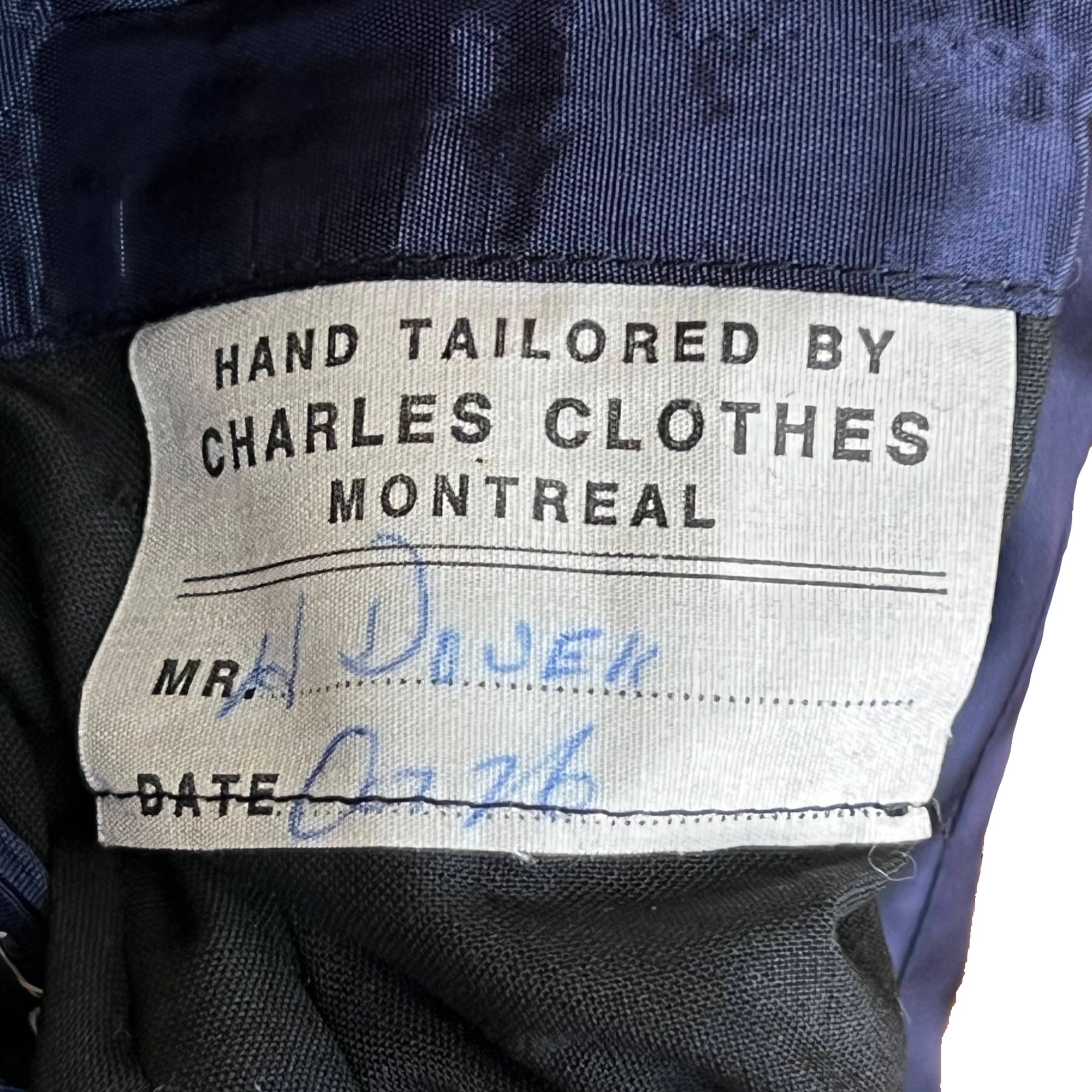 Vintage 1970s Blue Tuxedo Disco Era Dated 1976 Sz M L
