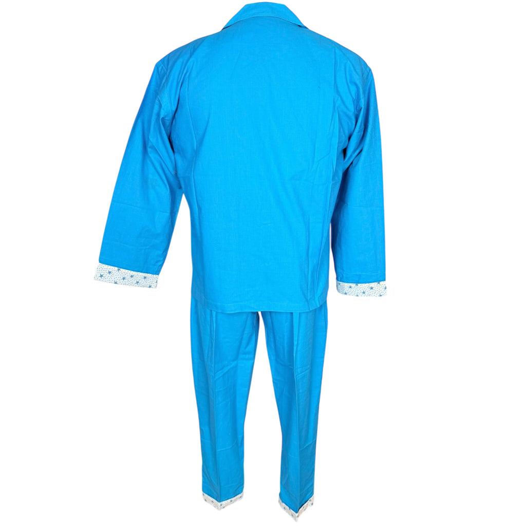 Vintage 1980s New Wave Suit Blue Cotton Cheers Brand