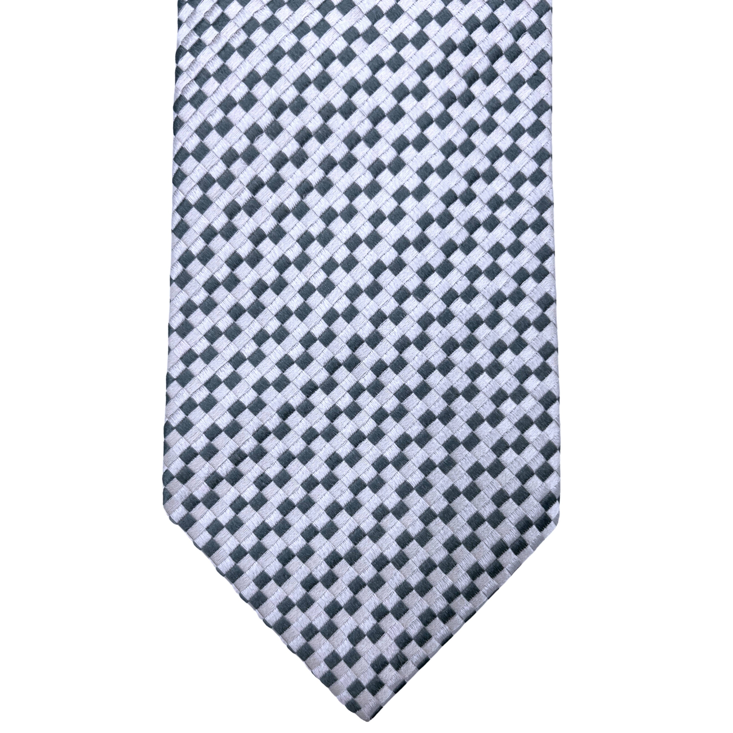 Charvet Tie Mens Silk Necktie Place Vendome Grey Checks – Poppy's