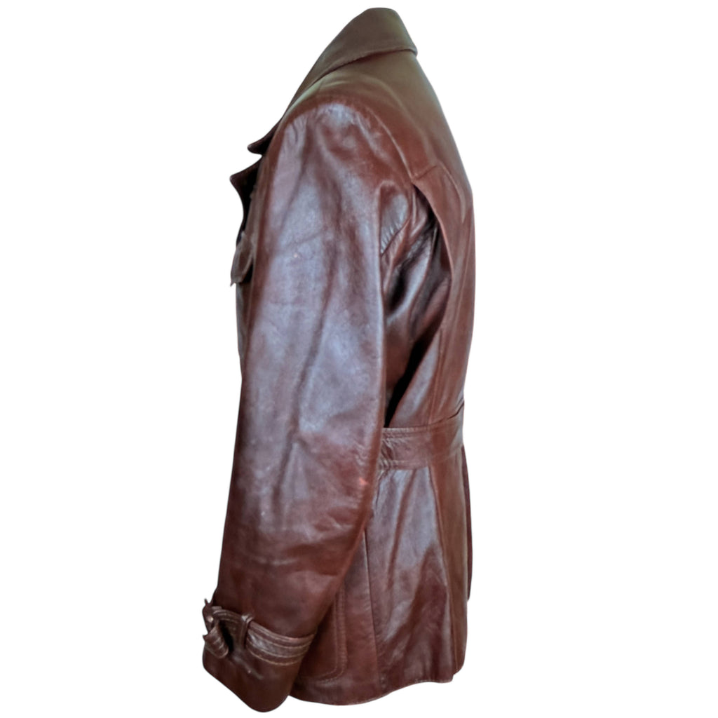 Vintage 1970s Leather Jacket Chic Leather Fashions Canada, Mens Size 40