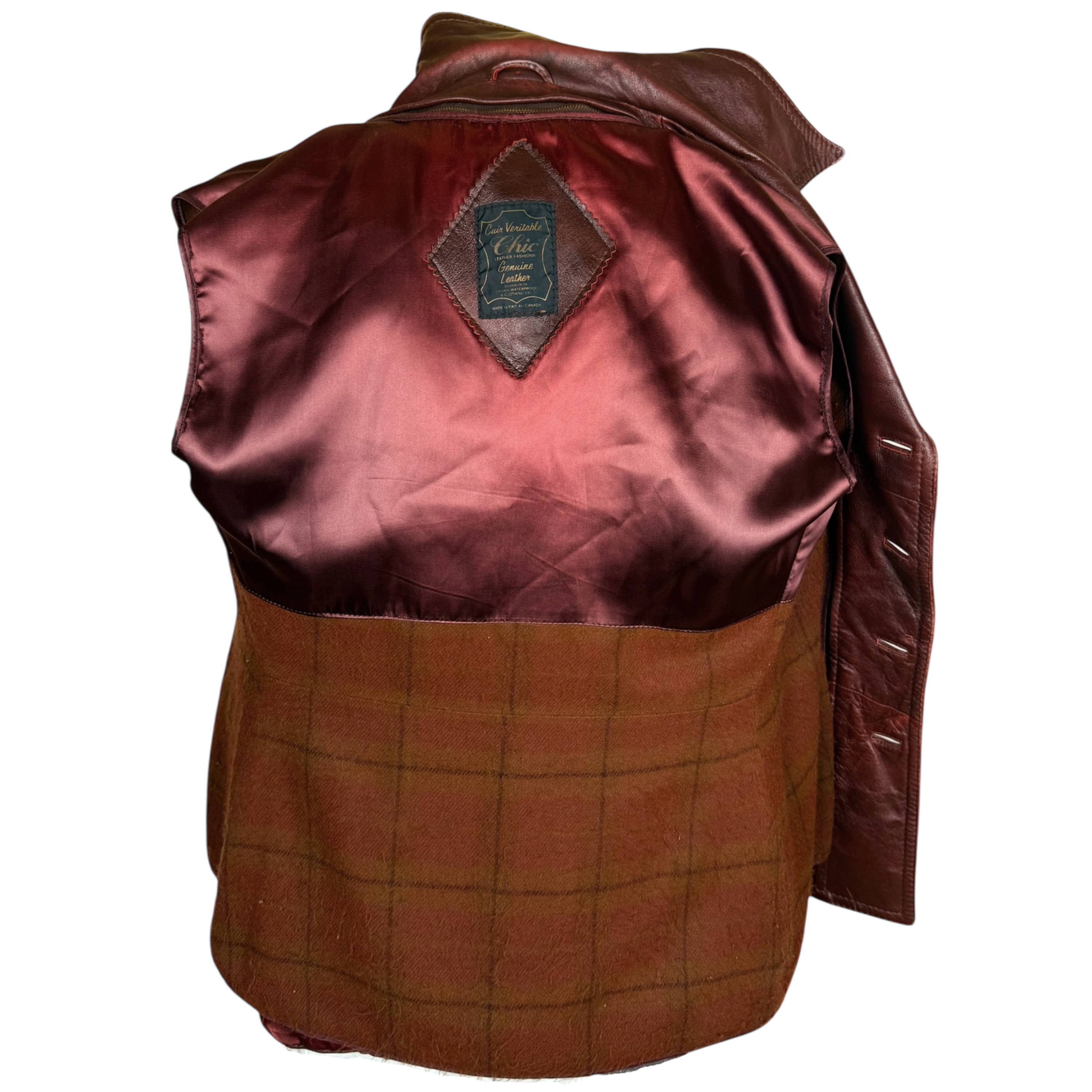 Vintage 1970s Leather Jacket Chic Leather Fashions Canada, Mens