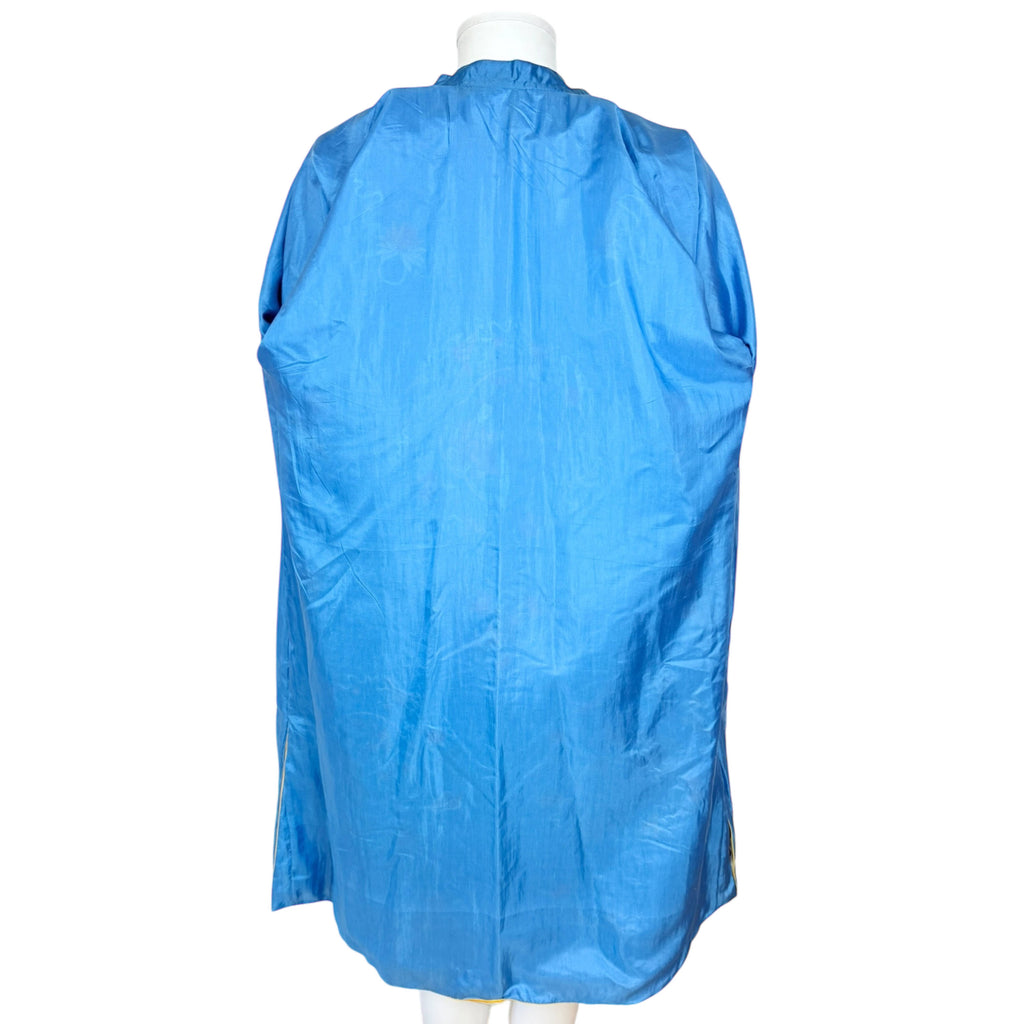 Vintage 1950s Chinese Embroidered Silk Robe Kimono Size M