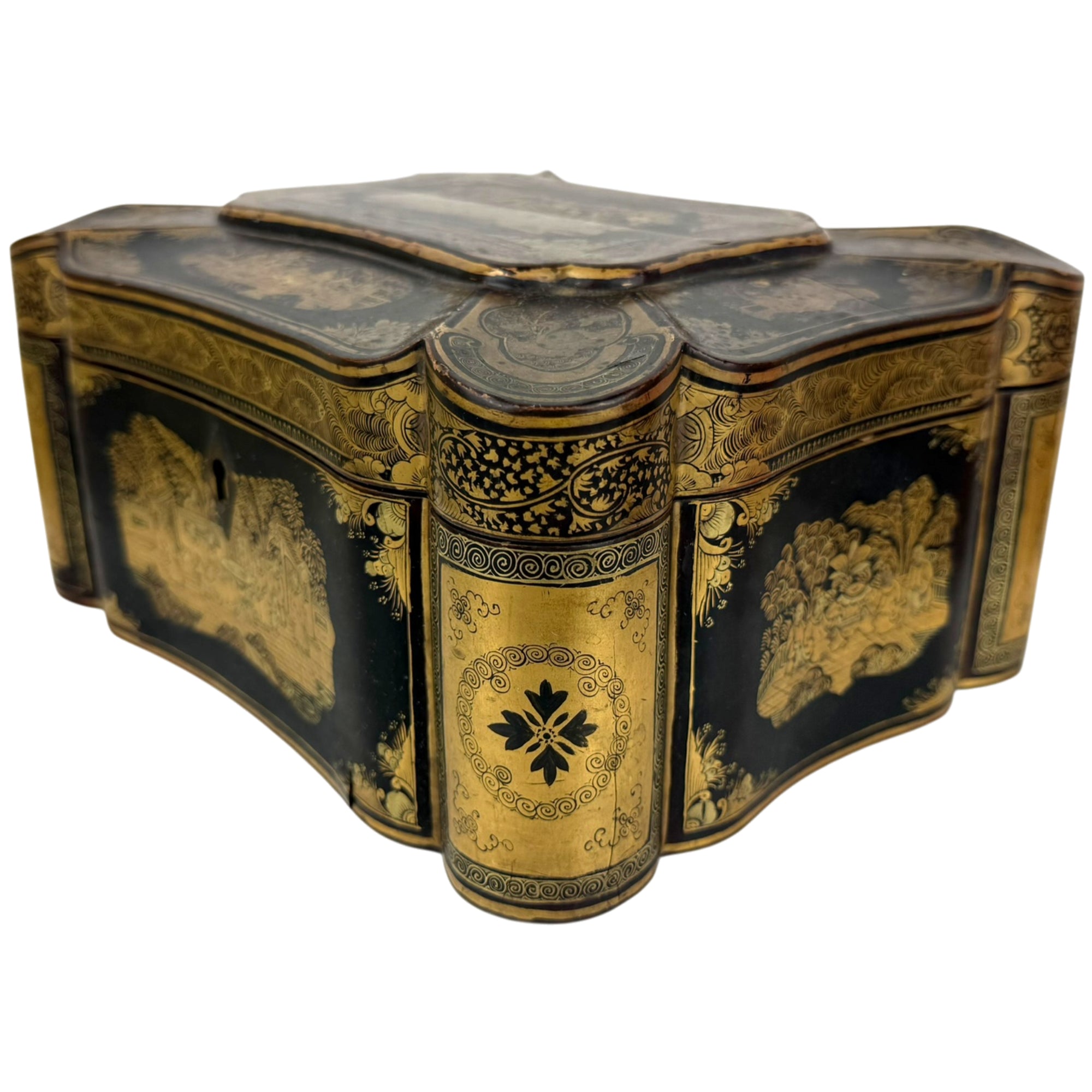 columnar corner of chinese export tea caddy
