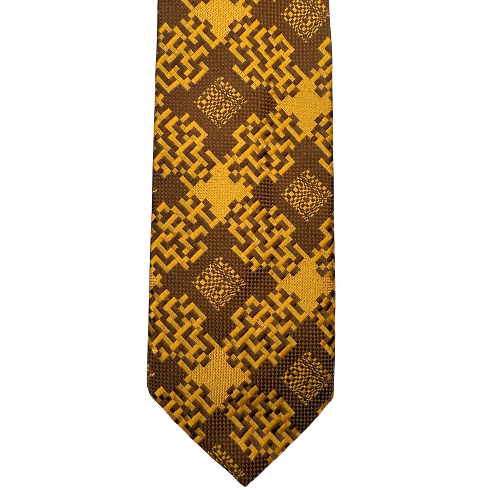 Vintage 1970s Christian Dior Tie Woven Necktie Polyester Kipper