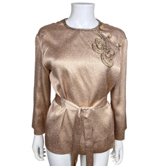 1960s 70s Vintage Christian Dior Blouse Hostess Top France