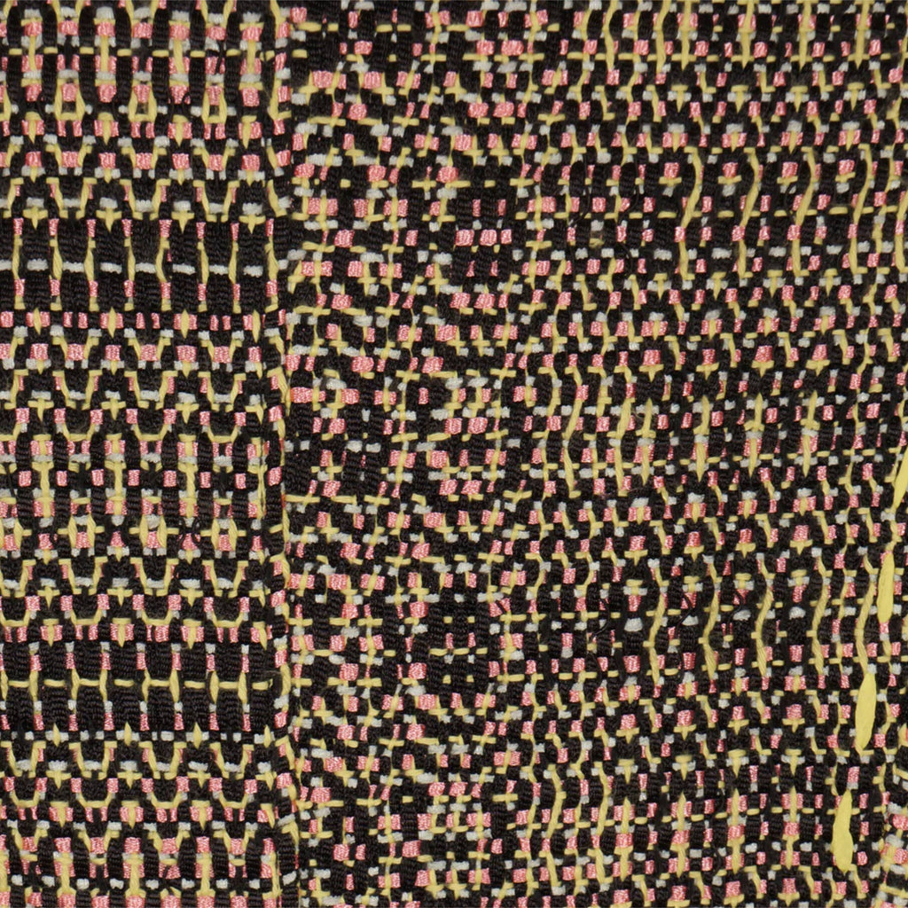 Vintage 1990s Christian Lacroix Suit Yellow, Pink & Black Woven Fabric