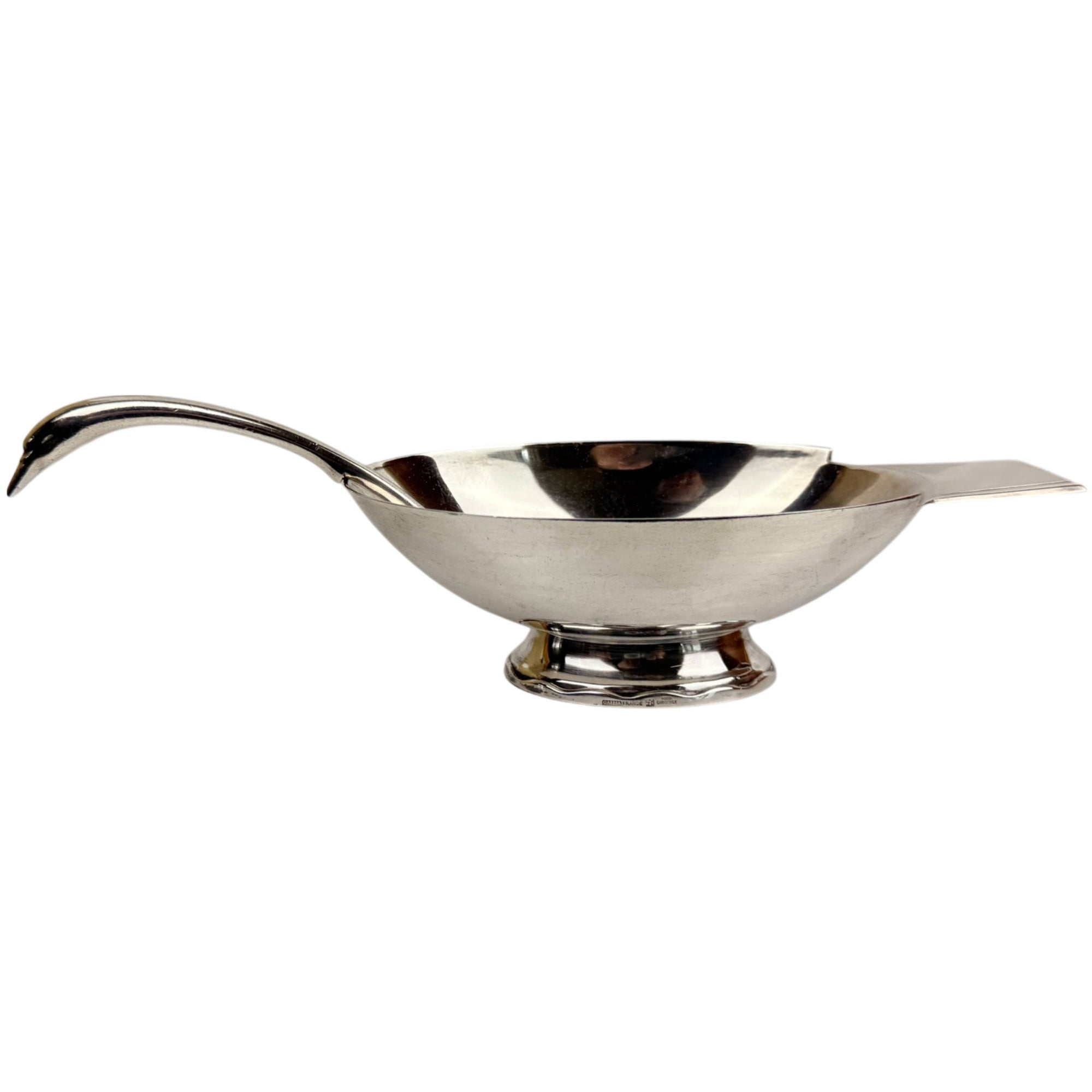 Christian Fjerdingstad for Christofle Silver Plated Swan Gravy Boat