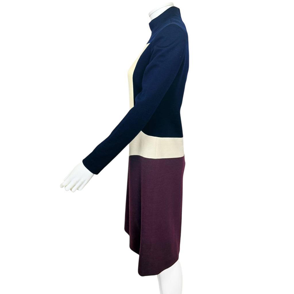 1960s 70s Vintage Mod Dress Geometric Color Block Size 10&nbsp;